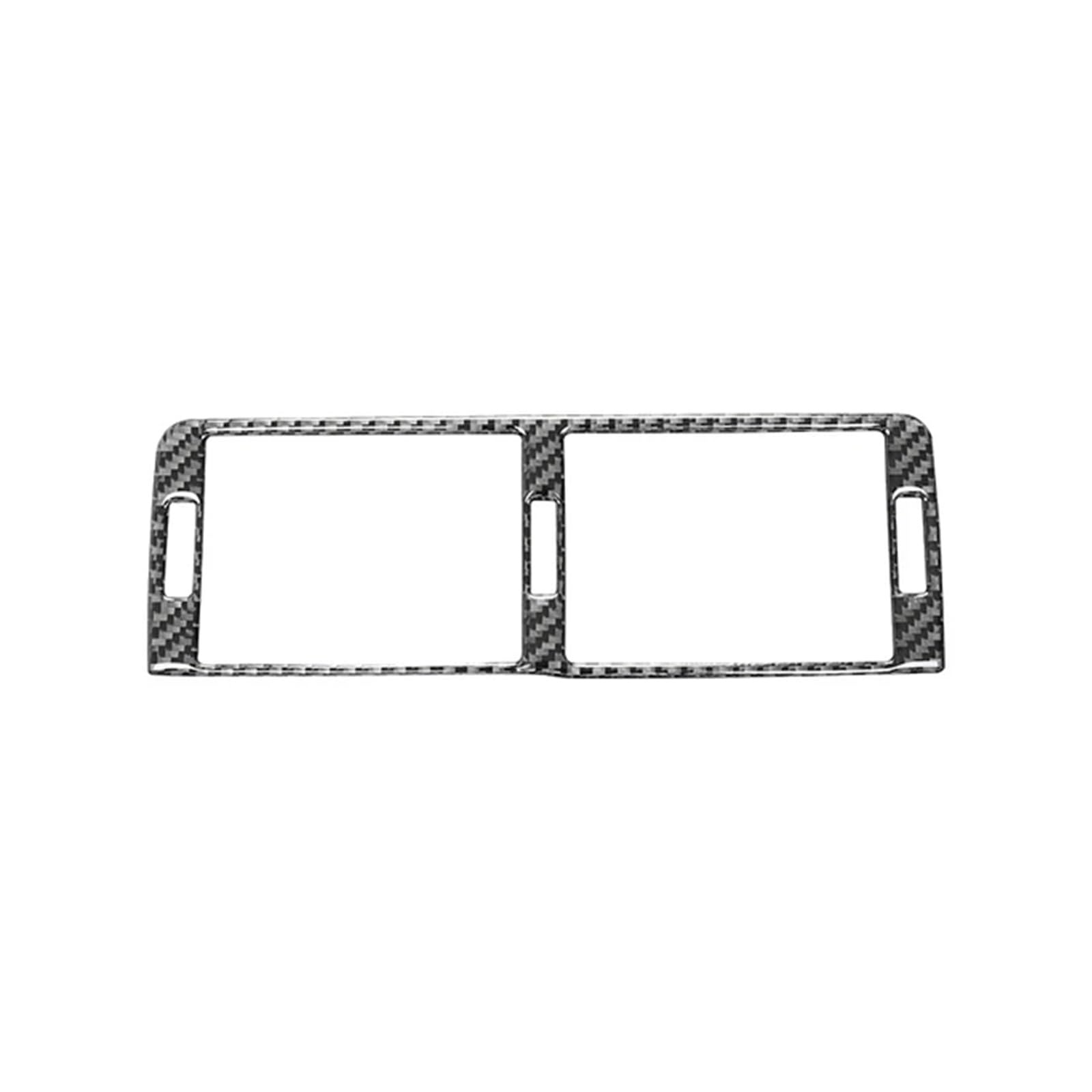 KMLONG Auto-Armaturenbrett-Panel-Mittelabdeckungsaufkleber, passend for 3, Serie E46 1999–2004, Zubehör, Kohlefaser-Luftauslass-Dekorationsrahmen Aufkleber für die Luftauslassverkleidung(Black) von KMLONG