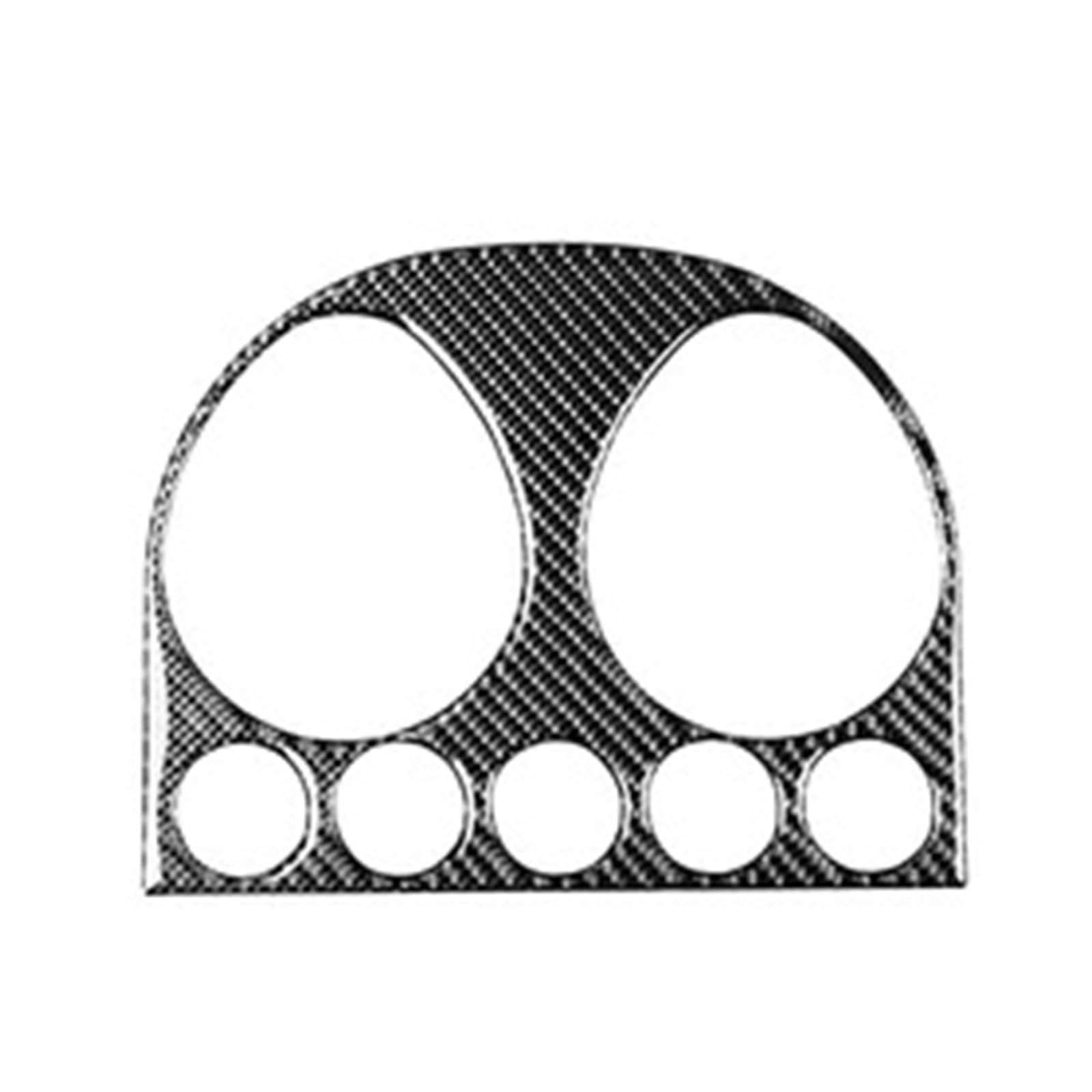 KMLONG Auto-Zentraldüsenverkleidung, passend for TT, MK1 8N 2001–2006, Kohlefaser-Abdeckung, Innenzubehör, dekorative Aufkleber Aufkleber für die Luftauslassverkleidung(Black) von KMLONG