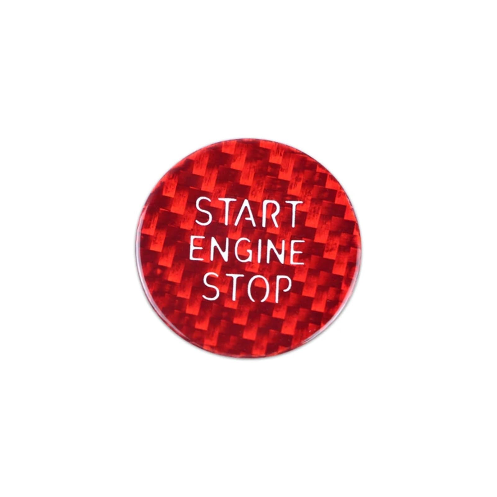 KMLONG Automotor-Start-Stopp-Tastenabdeckung, passend for BMW, G20 3er 3er-Carbonfaser-Aufkleber Start-Stopp-Knopf-Dekor(Red) von KMLONG