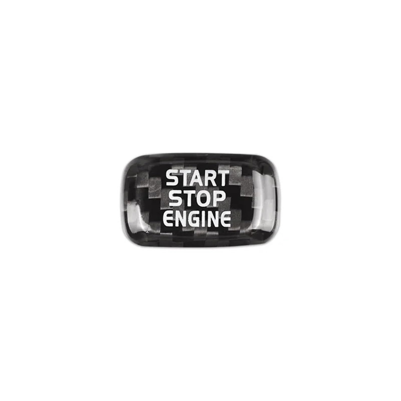 KMLONG Automotor-Start-Stopp-Tastenabdeckung, passend for Volvo, V60 2010–2018, Kohlefaser-Aufkleber Start-Stopp-Knopf-Dekor(Black) von KMLONG