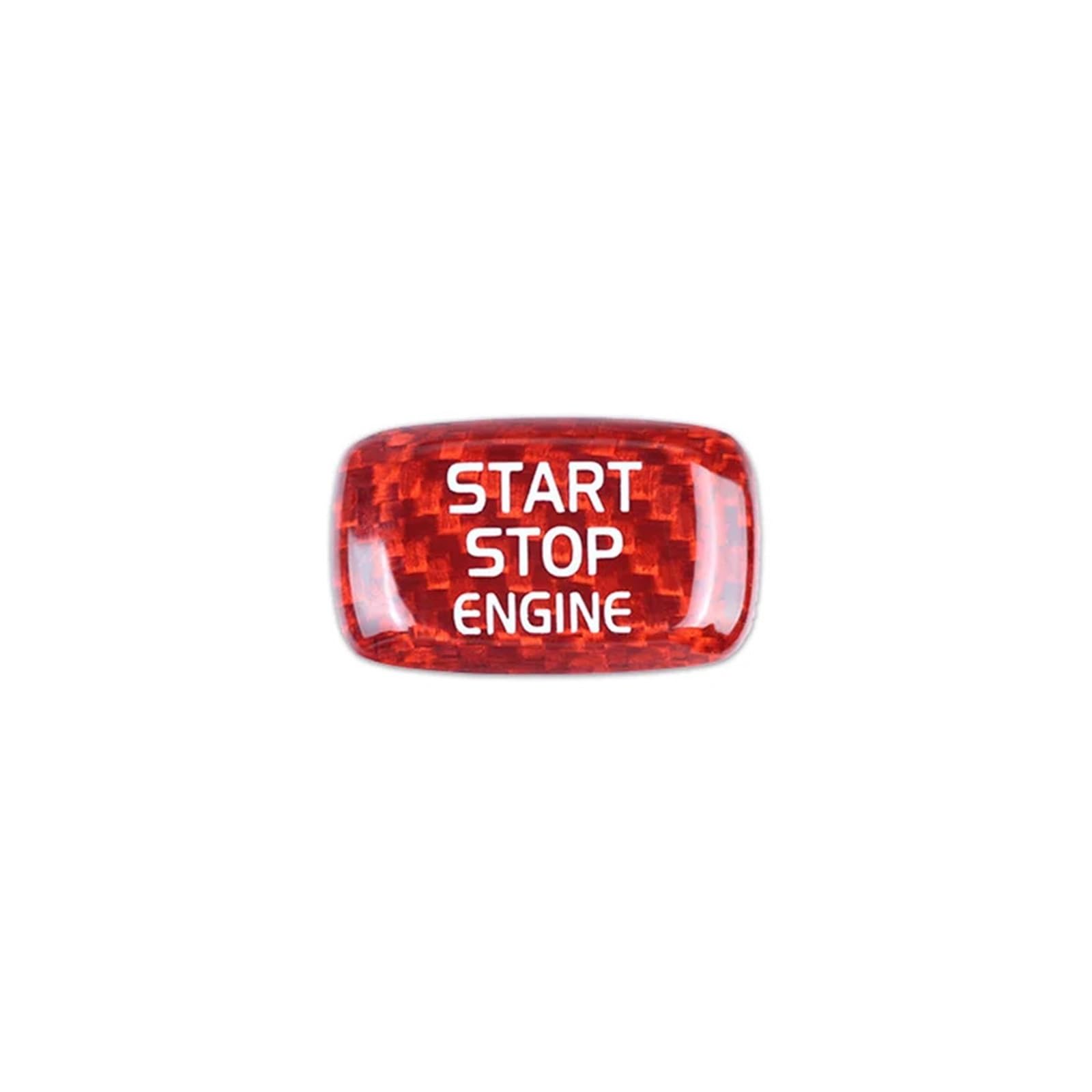 KMLONG Automotor-Start-Stopp-Tastenabdeckung, passend for Volvo, V60 2010–2018, Kohlefaser-Aufkleber Start-Stopp-Knopf-Dekor(Red) von KMLONG