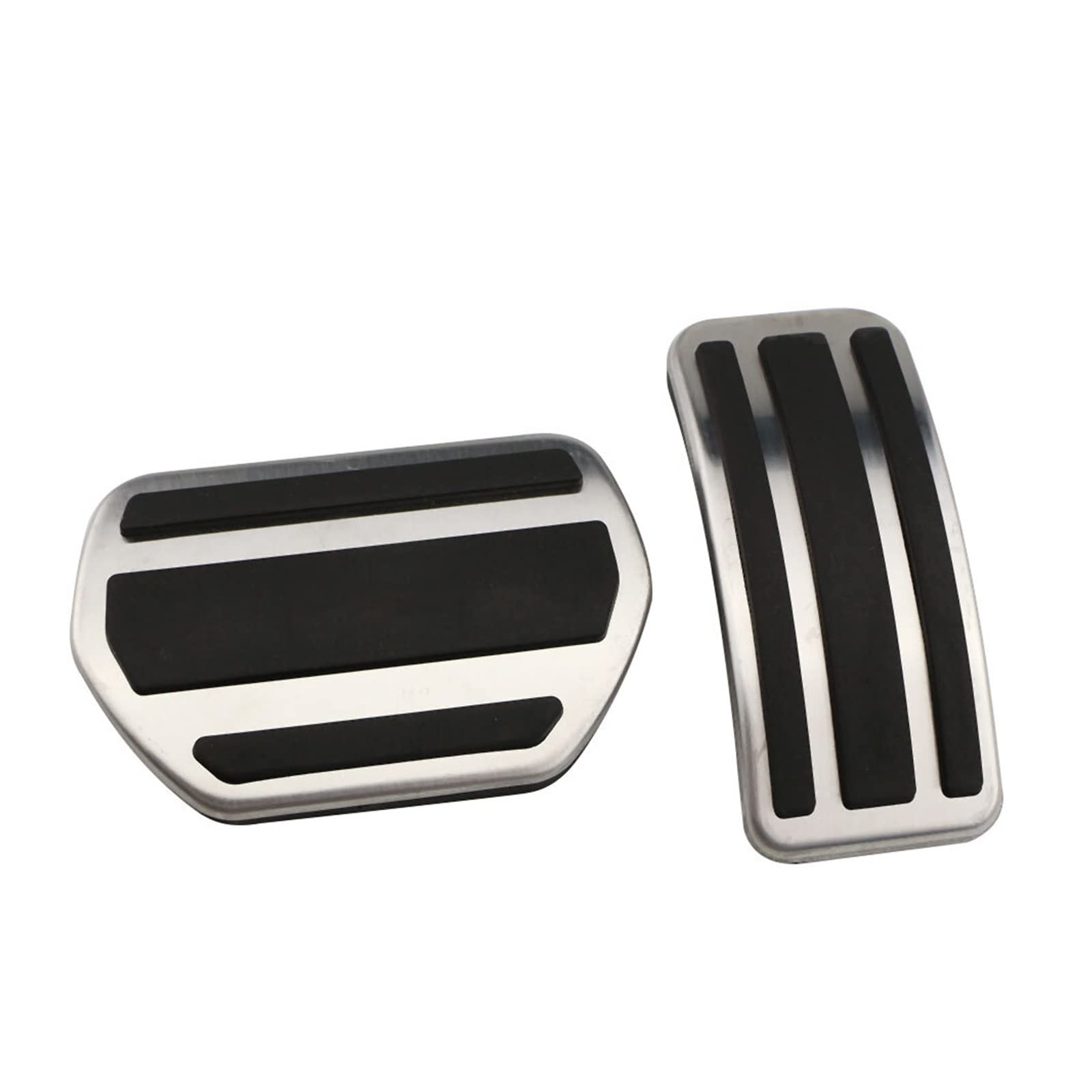 KMLONG Bremspedalabdeckung, passend for Peugeot, 2008 2015-2018, Autopedalzubehör, Edelstahl, Autoinnenraum, Kraftstoffpedal Fußpedalpolster(2 Pcs AT) von KMLONG