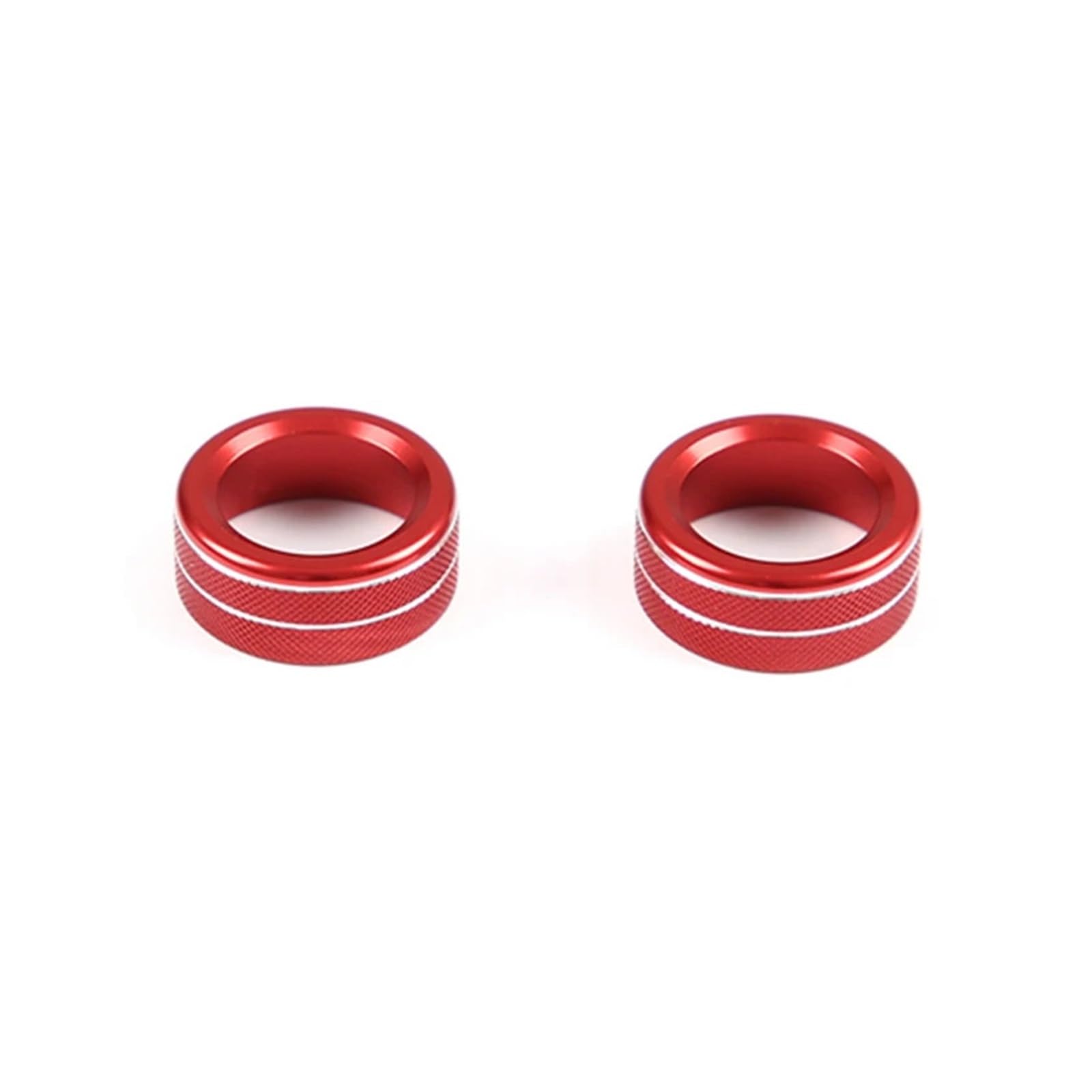 KMLONG Knopfringabdeckung, passend for Toyota, FJ Cruiser 2007-2021, Auto-Styling, Klimaanlage, Lautstärkedekoration, Aufkleber, Steuerknopfrahmen Armaturenbrett-Knopfring(Red) von KMLONG