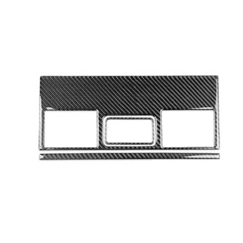 KMLONG Mittelkonsolen-Luftauslass-Panel-Aufkleber, passend for Toyota, FJ Cruiser 2007–2021, Kohlefaser-Abdeckung, Auto-Innenzubehör, dekorativ Aufkleber für die Luftauslassverkleidung(4 Black) von KMLONG