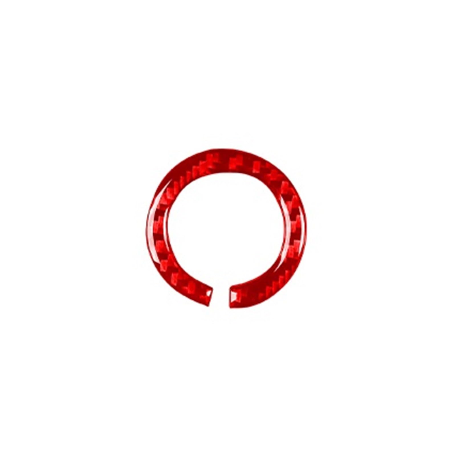 KMLONG One Key Start Circle Panel Trim-Aufkleber, passend for Dodge, Durango 2011–2013, Kohlefaser-Abdeckung, Auto-Innenzubehör, dekorative Aufkleber Start-Stopp-Knopf-Dekor(Red) von KMLONG