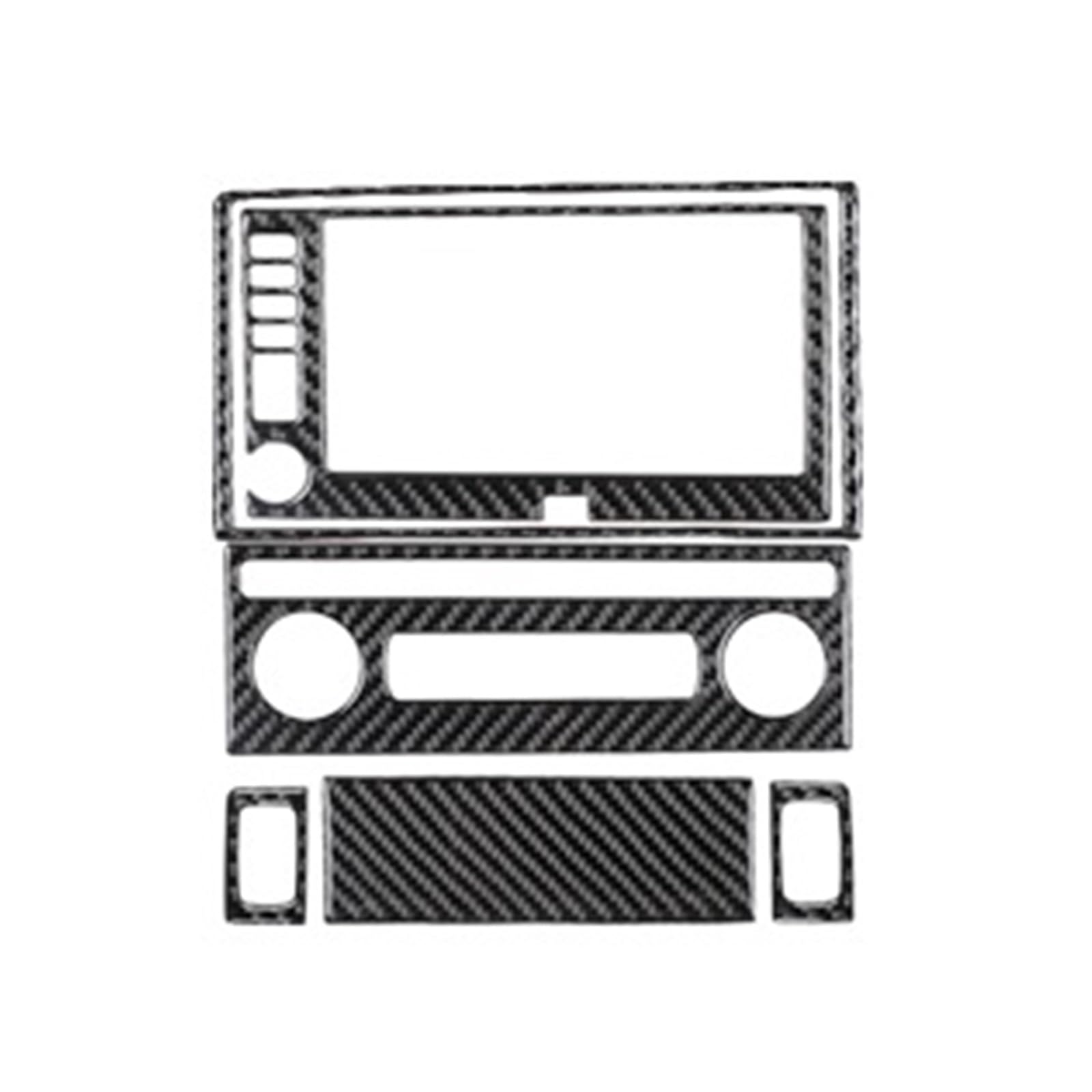 KMLONG Zentraler Luftauslass-Aufkleber, passend for Chevrolet, Corvette C6 2005–2013, Kohlefaser-Innenverkleidung, Auto-Navigationsbildschirm Aufkleber für die Luftauslassverkleidung(F1) von KMLONG