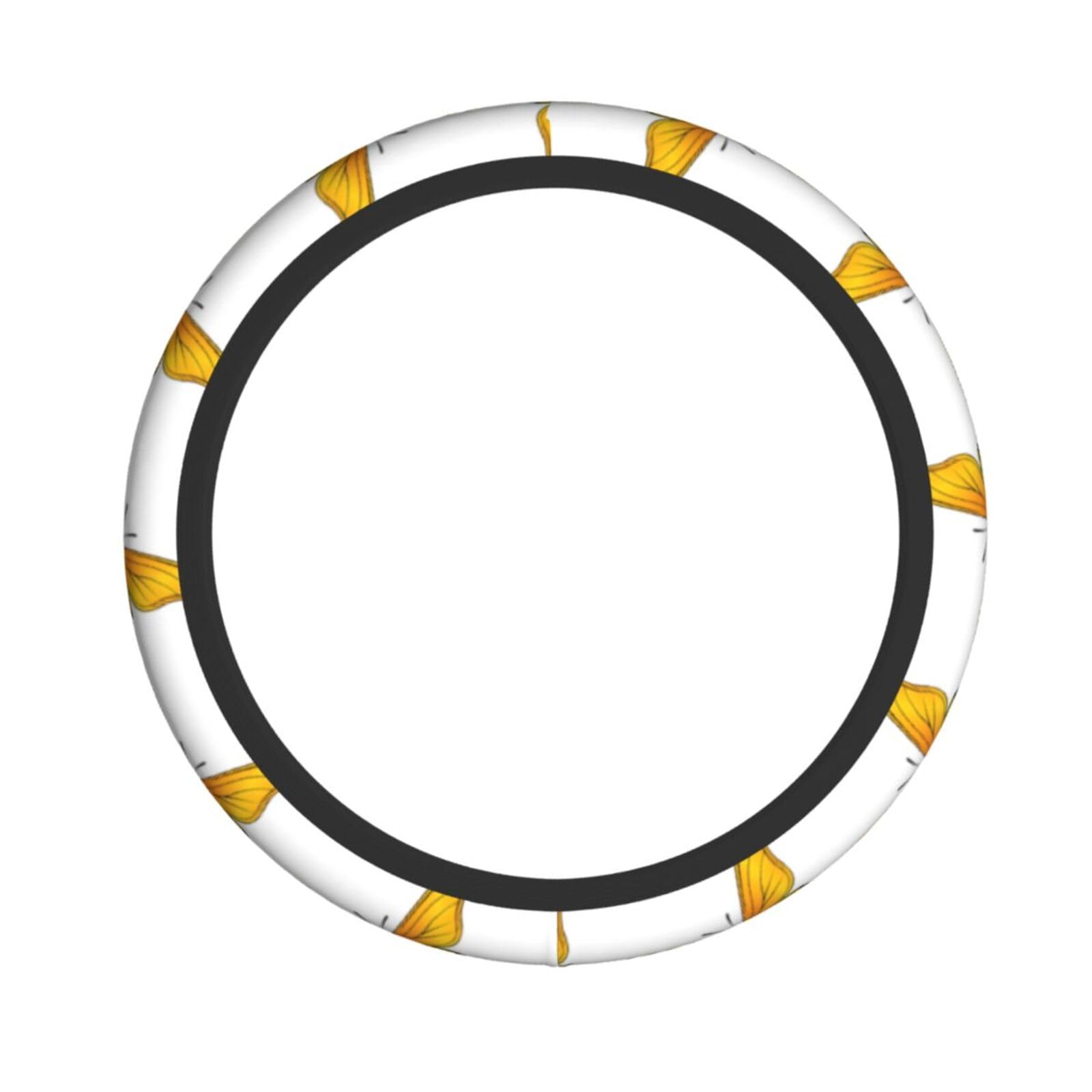Lenkradbezug mit Schmetterlingsmotiv, weich, elastisch, bequem, rutschfest und praktisch, 38,1 cm (15 Zoll) Universal-Lenkradbezug für Männer und Frauen von KMNHBGF