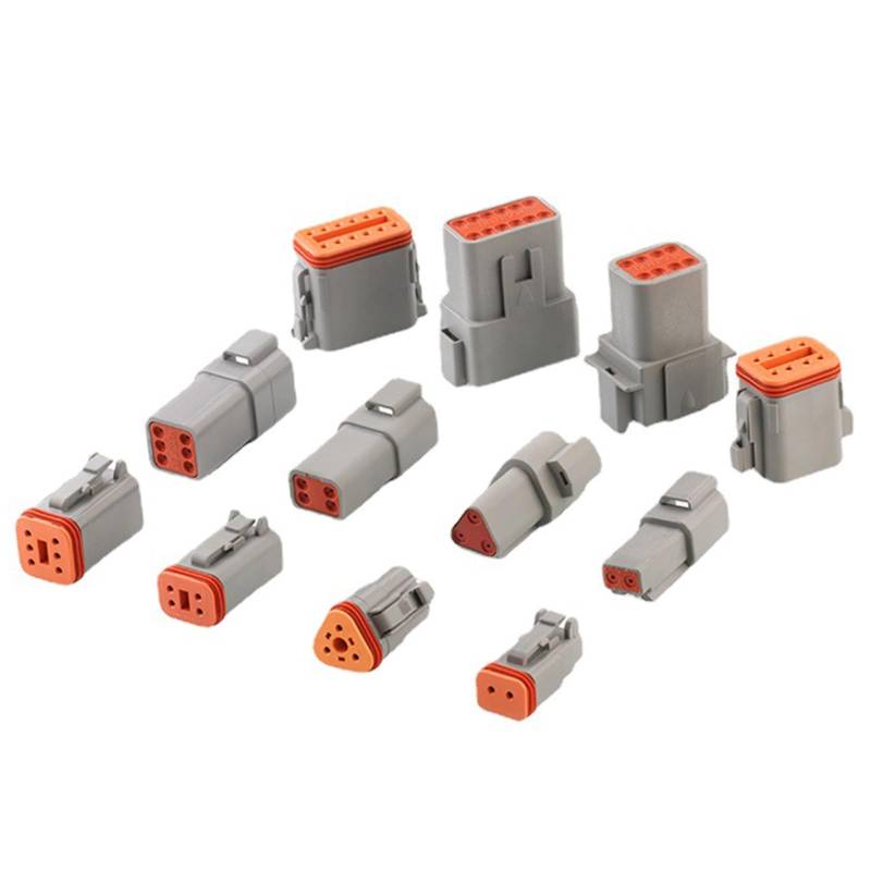 DT-Stecker-Set,Wasserdichter Elektrischer Steckverbinder ，DT Serie Kabelstecker für Auto LKW Boots Motorräder,DT-Steckverbinder, männlich und weiblich, kompletter Satz mit Klemmen (DT06-12S) von KMQRDZi