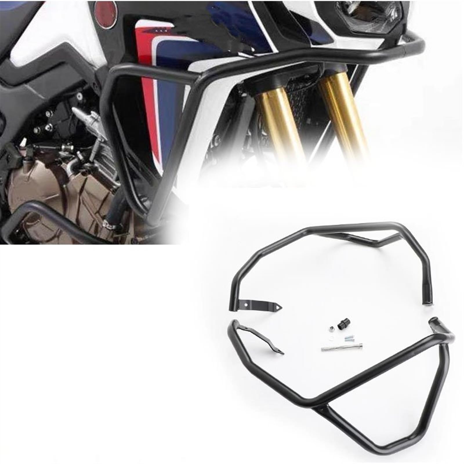 Motorrad-Sturzbügel Motorradschutzbügel, Sturzbügel, Motorschutz, Stoßstangenschutz Für H-ONDA CRF1000L Für Africa Twin 2016–2019 2017 2018, Oberer Stoßfänger von KMWSHAN