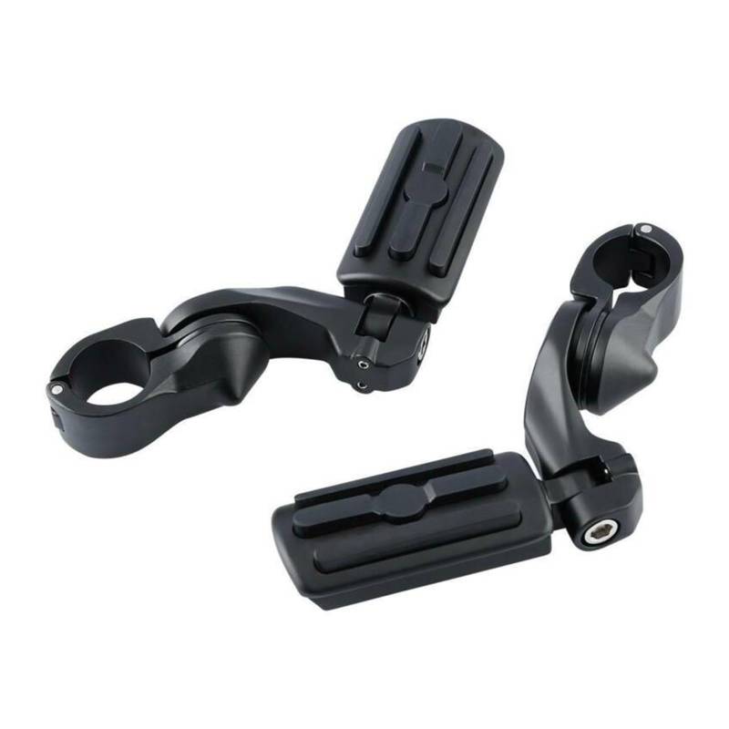 32mm Adjustable Highway Foot Pegs Male Mount Footpeg Compatible With Harley Engine Guards Touring Road Glide Softail Dyna Sportster(Matte Black) von KNAVOPLEX