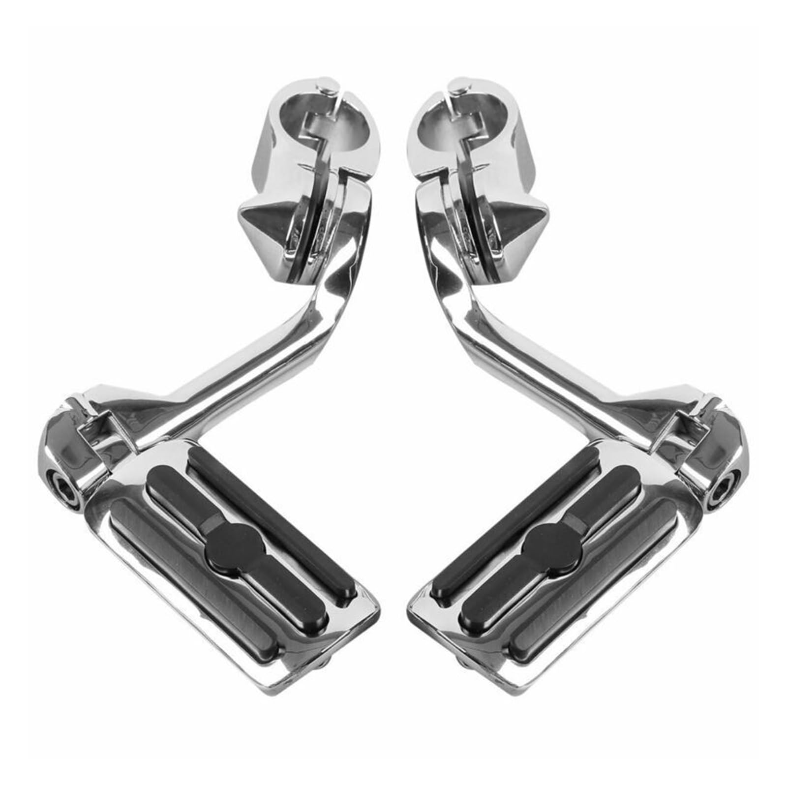 32mm Highway Foot Pegs Engine Guard Mounts Clamps Compatible With Harley Touring Sportsters Dyna Electra Road Sport Super Glide(Chrome) von KNAVOPLEX