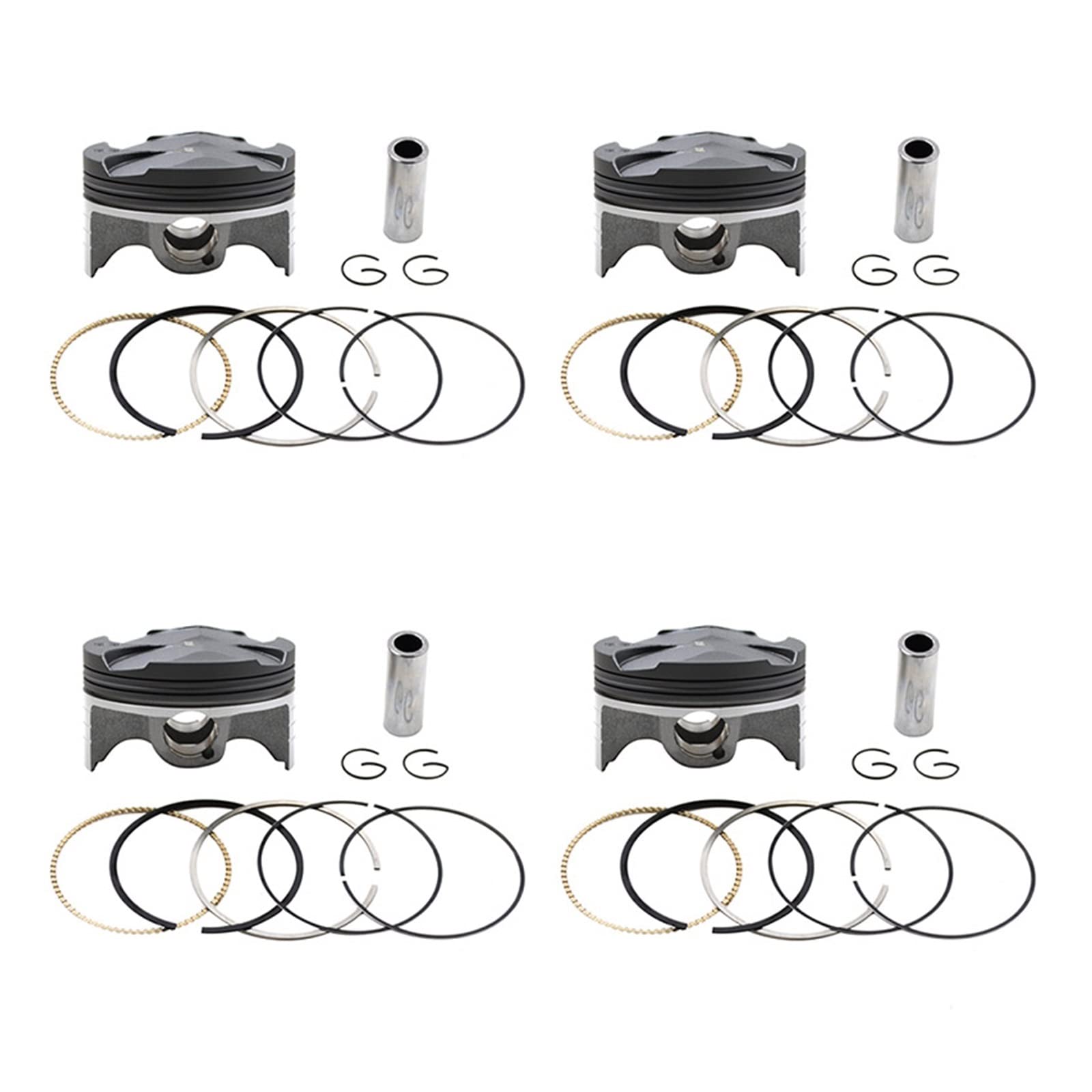 4/1 Sätze Motorrad Kolben & Ring Set STD 67-68mm Kompatibel mit CBR600 F5 2003-2005 CBR 600(4sets STD) von KNAVOPLEX