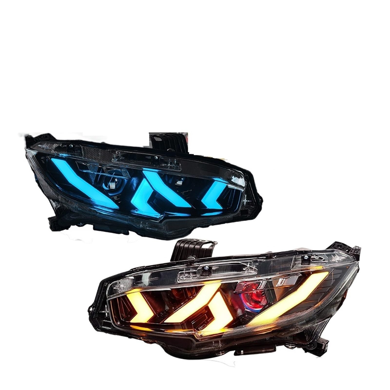 Lights Motive Compatible With Civic Headlights 2016-2020 Devil Head Lamp LED Headlight Assembly Signal Accessories Lamp von KNAVOPLEX