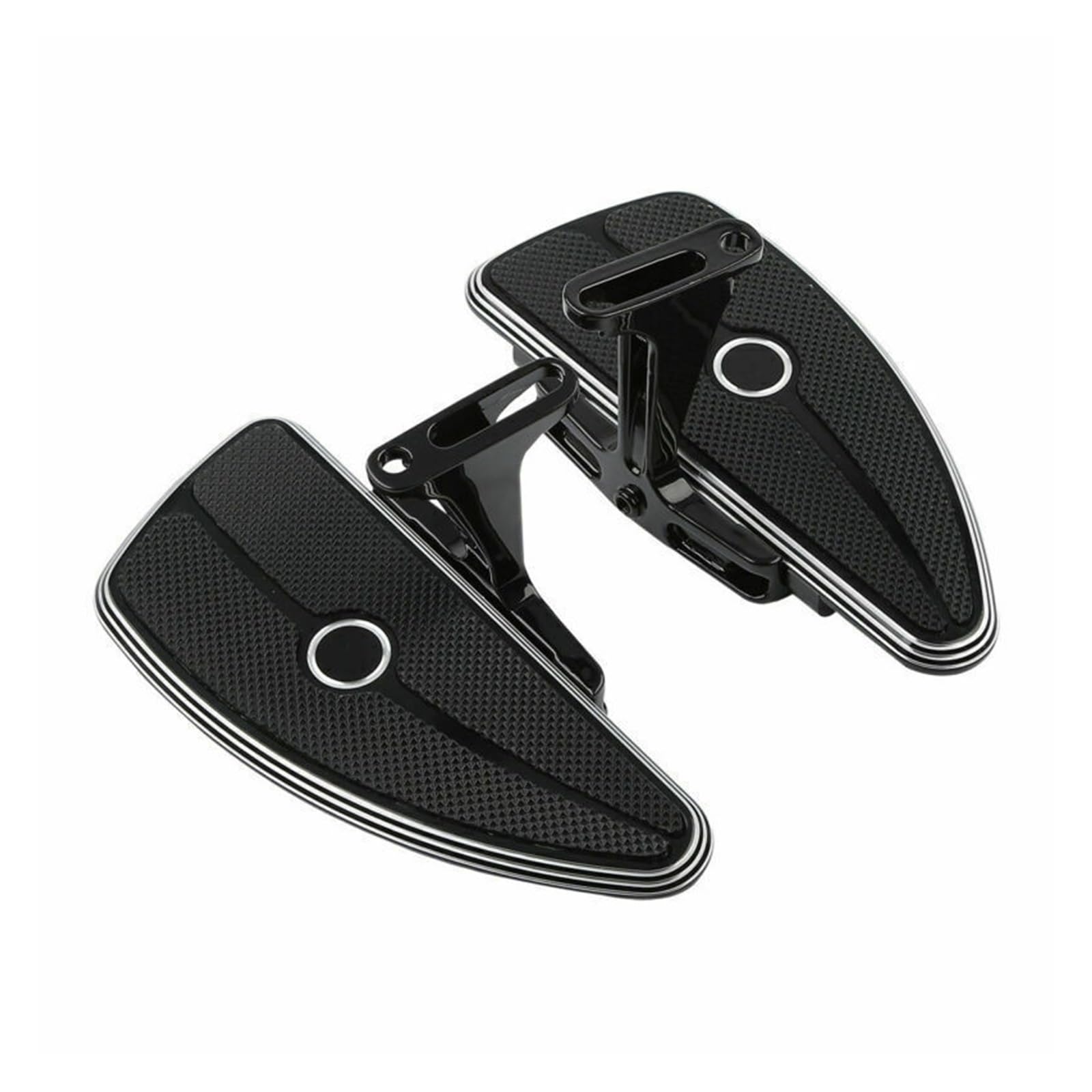 Motorcycle Black Passenger Footboard Mount Compatible With Harley Touring Trike Road King Street Electra Glide FLHR FLTR FLHTK 1993-2022 19 von KNAVOPLEX