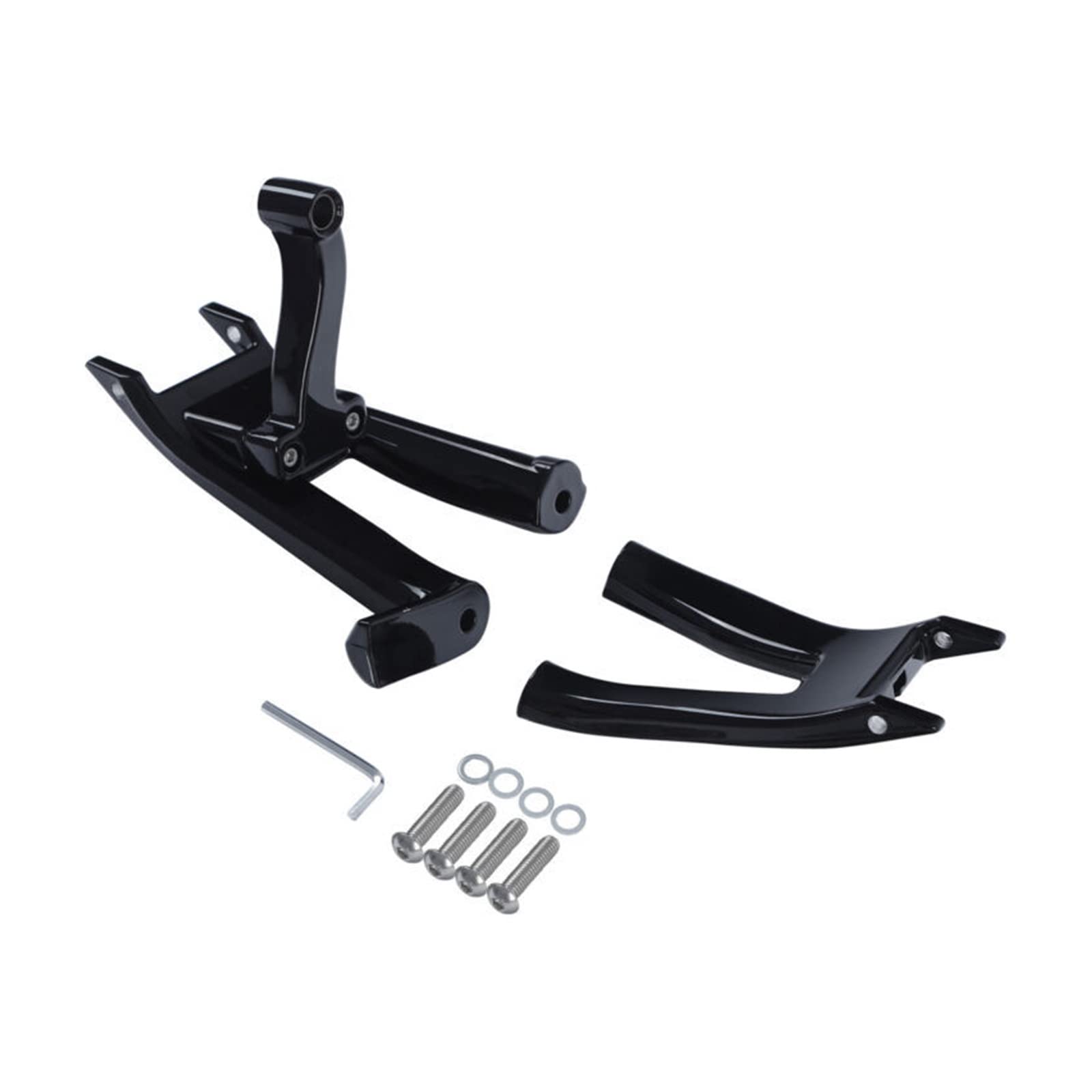 Motorcycle Driver Footboard Mount Bracket Kit Compatible With Harley Softail Heritage Classic FLHCS FLDE FLSL 2018-2023(B) von KNAVOPLEX