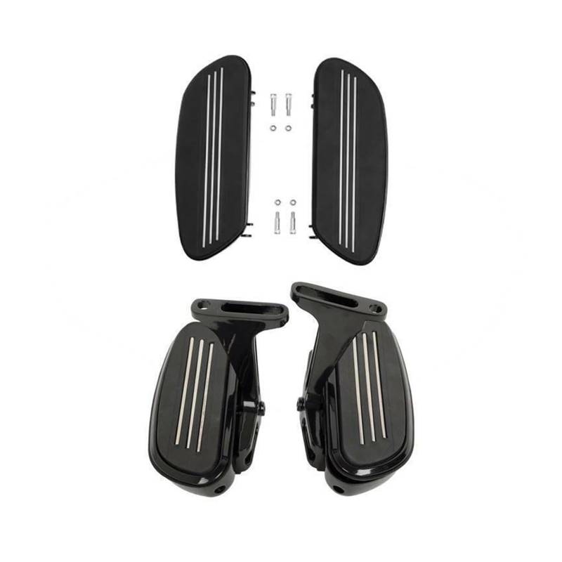 Motorcycle Driver Rear Passenger Floorboard Compatible With Harley Road King Street Electra Glide Touring Models 1993-2022(Black) von KNAVOPLEX