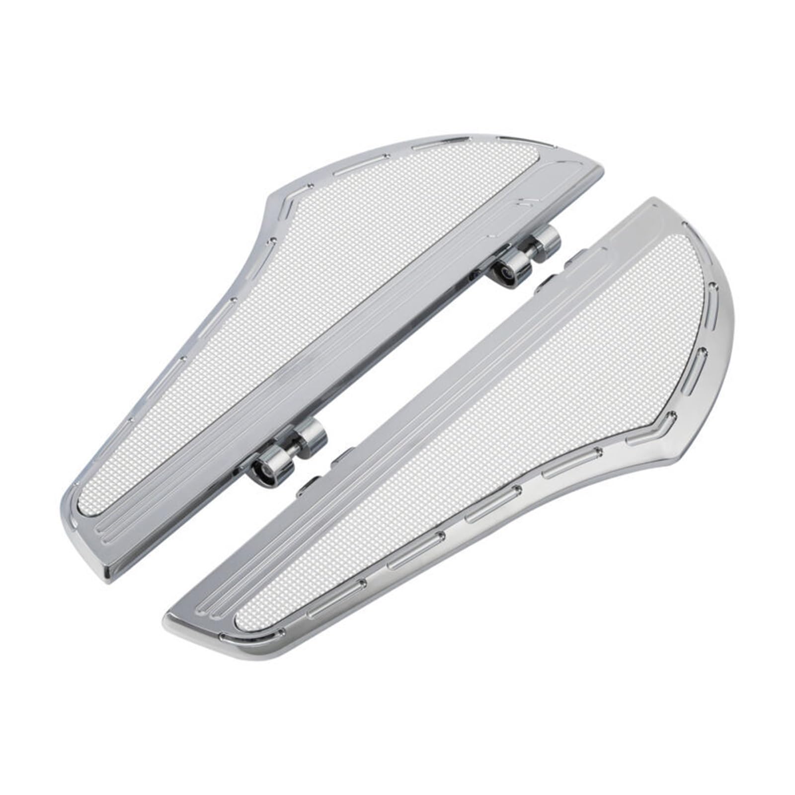 Motorcycle Front Driver Floorboard Footboard Compatible With Harley Touring Softail Fat Boy Dyna Road King Glide(Chrome) von KNAVOPLEX