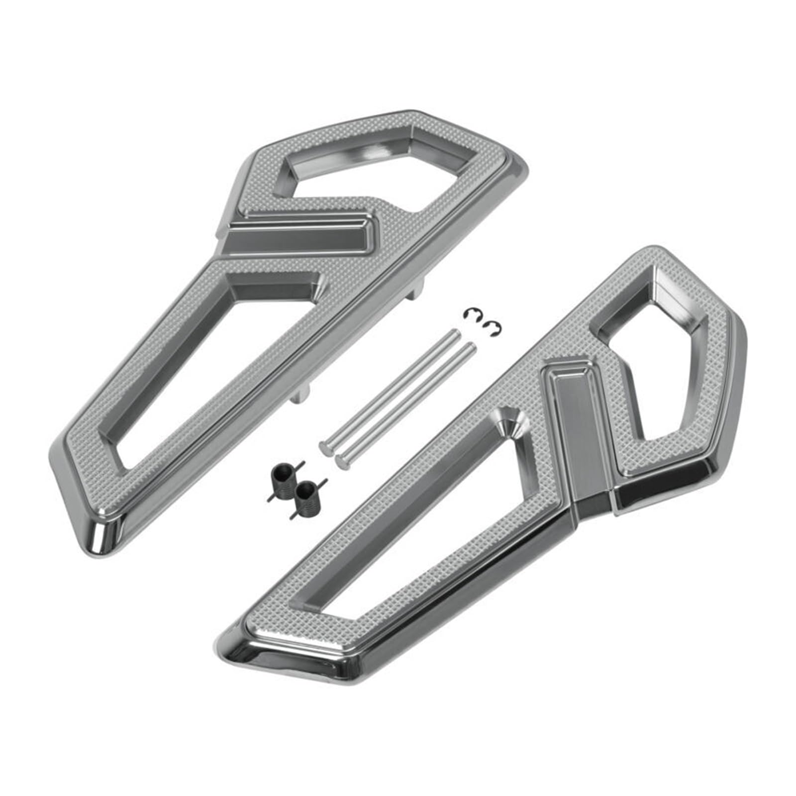 Motorcycle Rider Driver Footboard Floorboard Compatible With Harley Softail Fat Boy 2018-2022 2021 2020 2019(Chrome) von KNAVOPLEX