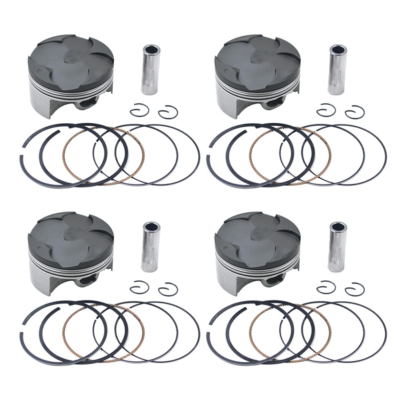 Motorrad STD +25 +50 Bohrung 67mm ~ 67,5mm Kolbenringe Kit Kompatibel mit CBR600 F5 2007-2019 CBR600RR (ABS) 2007-2019 CBR 600(Oversize 25(4Sets)) von KNAVOPLEX