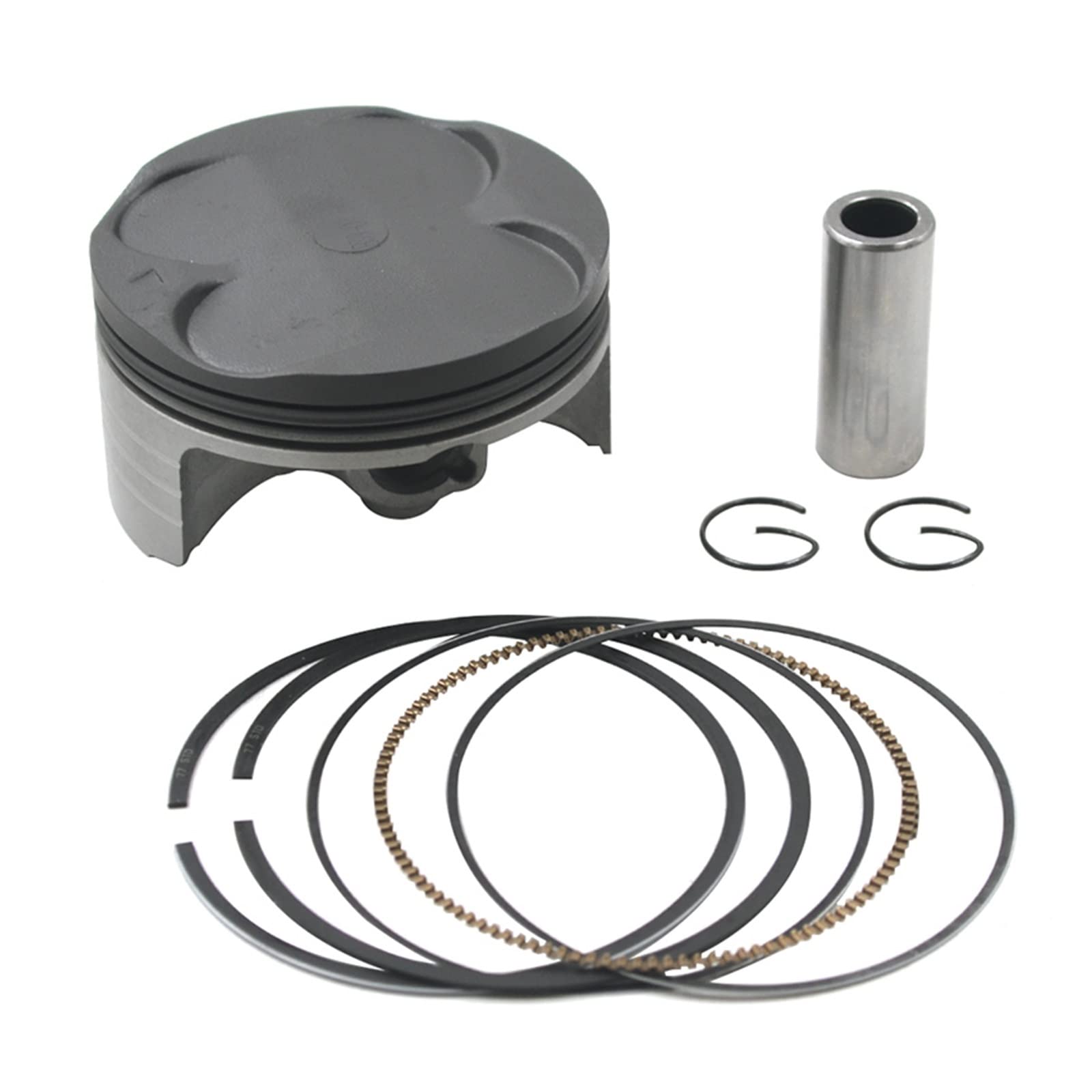 Motorrad Zylinder STD ~ + Bohrung 77mm ~ 78mm Kolbenringe Kit Kompatibel mit YAMAHA WR250R WR250X 2007-2017 3D7-11631-00-00(Oversize 0.25) von KNAVOPLEX