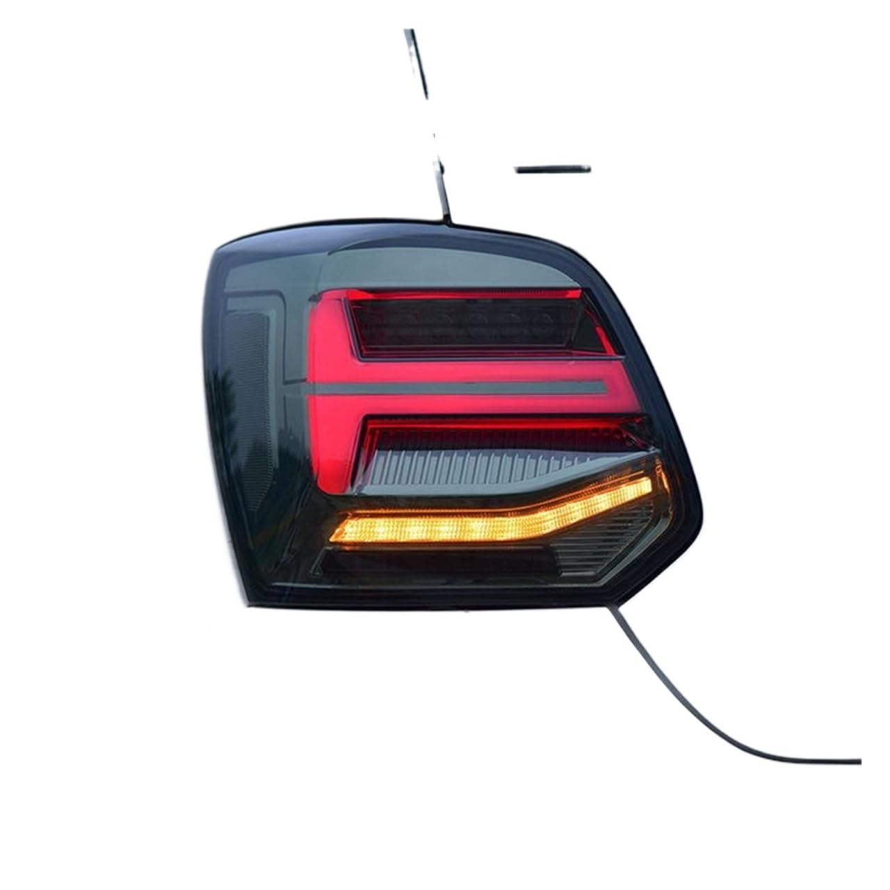 Taillight Assembly Compatible With VW Polo 2010-2018 Running Light Sequential Turn Signal Brake Light(Smoked) von KNAVOPLEX