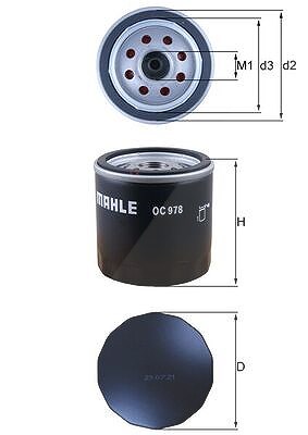 Knecht Ölfilter [Hersteller-Nr. OC978] für Dacia, Infiniti, Mercedes-Benz, Nissan, Renault von KNECHT