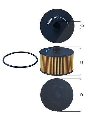 Knecht Ölfilter [Hersteller-Nr. OX968D] für Dacia, Mercedes-Benz, Nissan, Renault, Smart von KNECHT