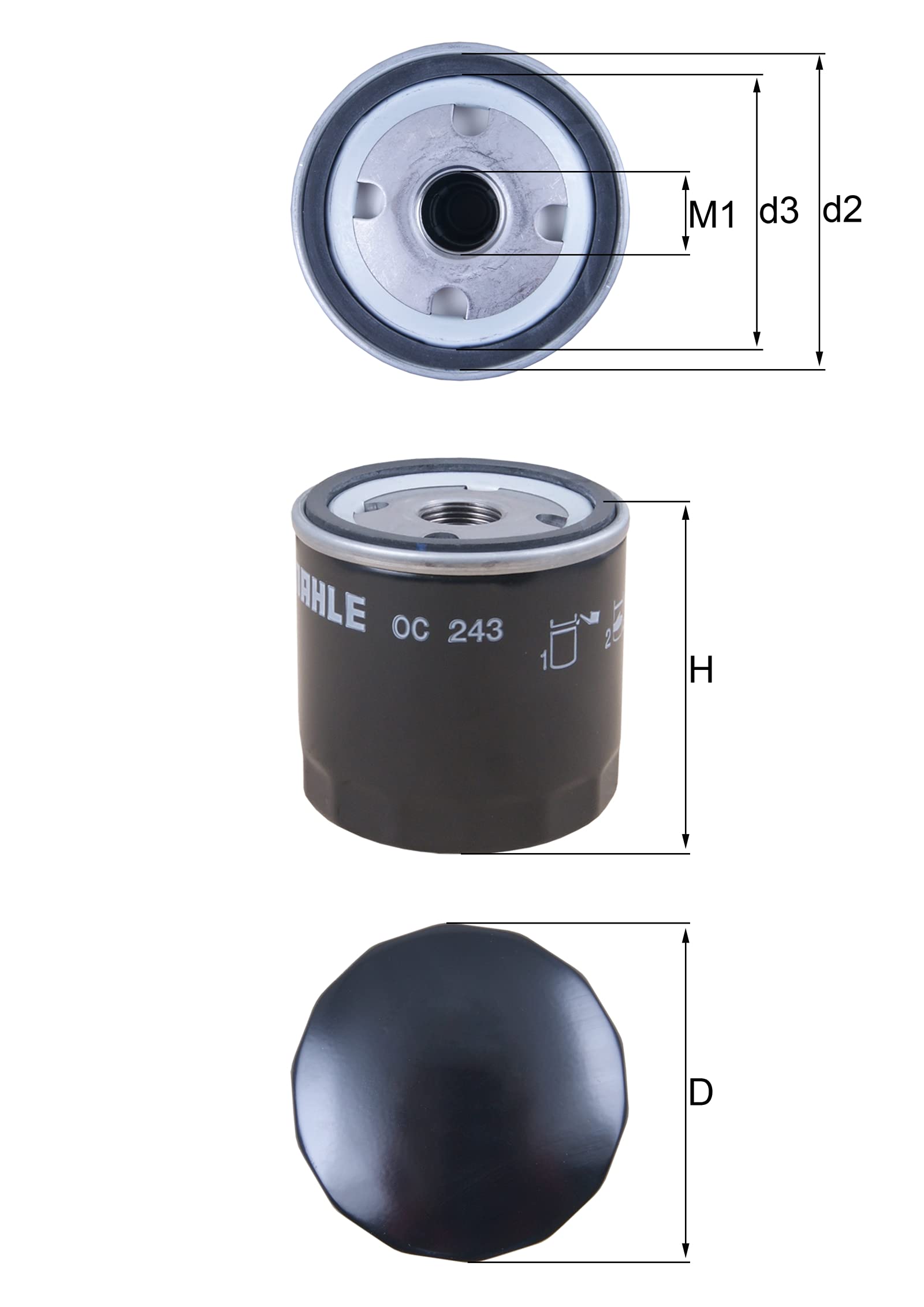 MAHLE OC 243 Ölfilter von MAHLE