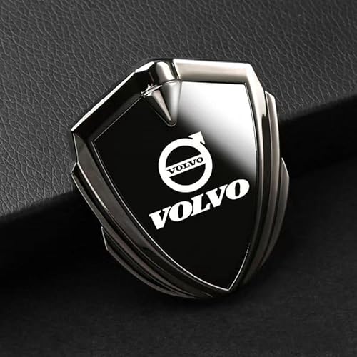 Auto Embleme für Volvo V60 2018-2023,Aufkleber Abzeichen Logo Abziehbilder Front Motorhaube Kofferraum Das Zeichen Wasserdicht Styling Decoration Zubehör,Black von KNOBCO