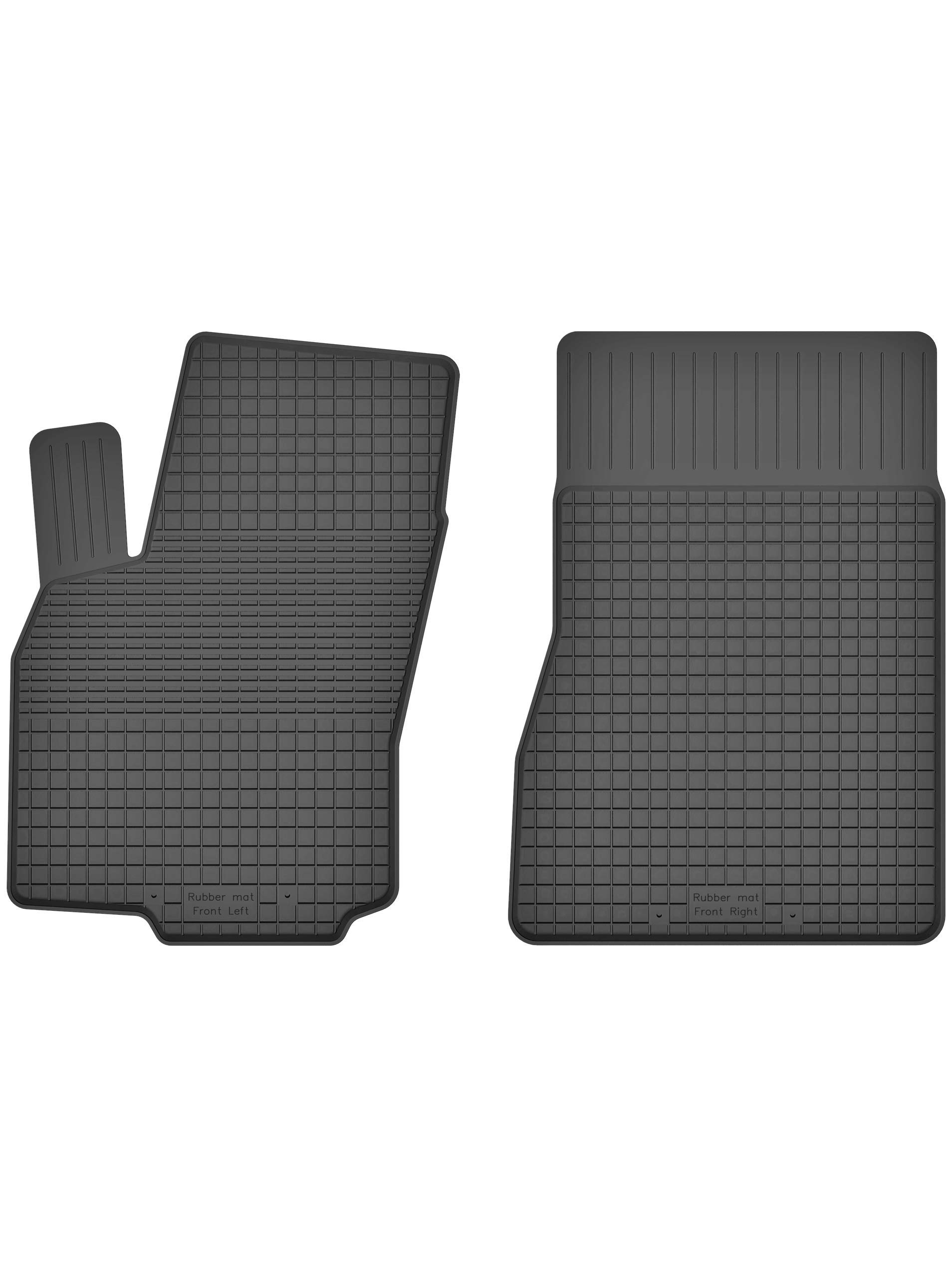 2 Stück Gummifußmatten Vorne kompatibel mit Renault Megane II (2002-2009) ideal angepasst von KO-RUBBERMAT