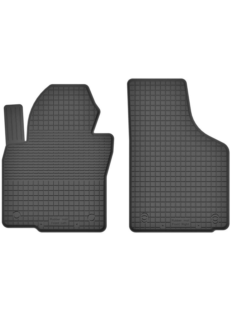 2 Stück Gummifußmatten Vorne kompatibel mit VW Caddy Life (2004-2010) ideal angepasst von KO-RUBBERMAT