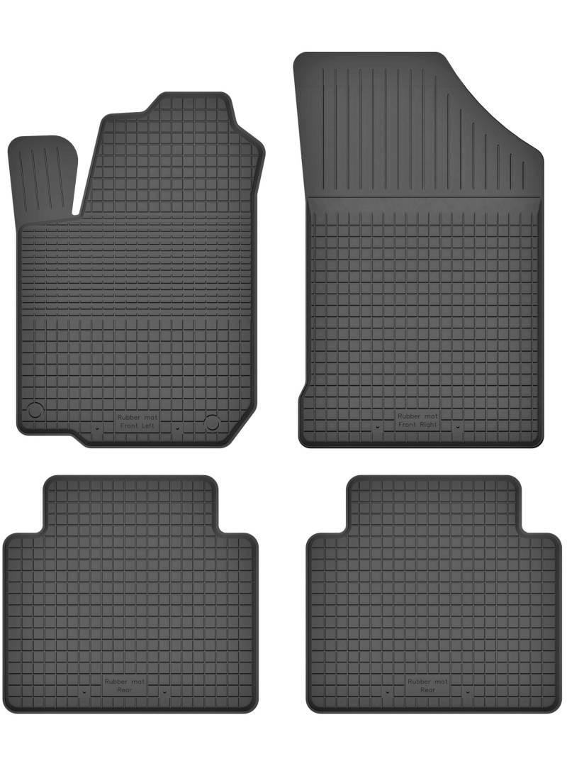 Gummimatten Fußmatten 1.5 cm Rand kompatibel mit Citroen C6 (Bj. 2005-2013) ideal angepasst 4 -Teile EIN Set von KO-RUBBERMAT