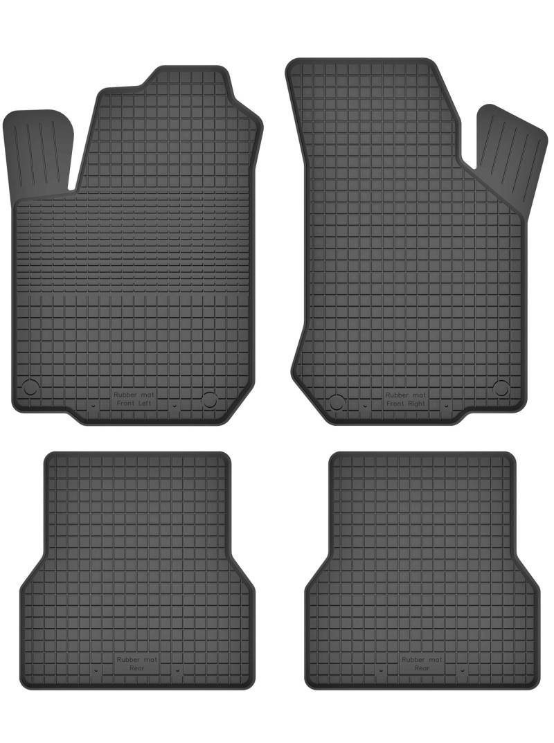 Gummimatten Fußmatten 1.5 cm Rand kompatibel mit FIAT STILO (Bj. 2001-2007) ideal angepasst 4 -Teile EIN Set von KO-RUBBERMAT