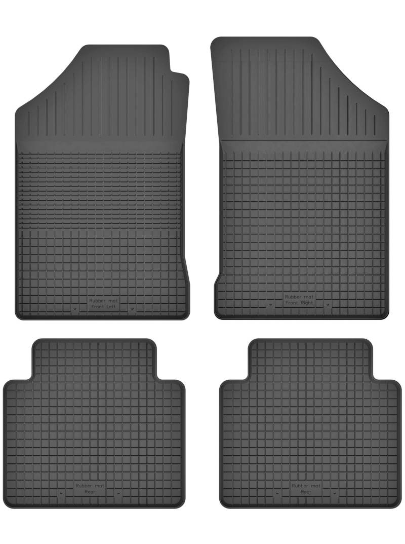 Gummimatten Fußmatten 1.5 cm Rand kompatibel mit Passat B3 B4 (Bj. 1986-1996) ideal angepasst 4 -Teile EIN Set von KO-RUBBERMAT