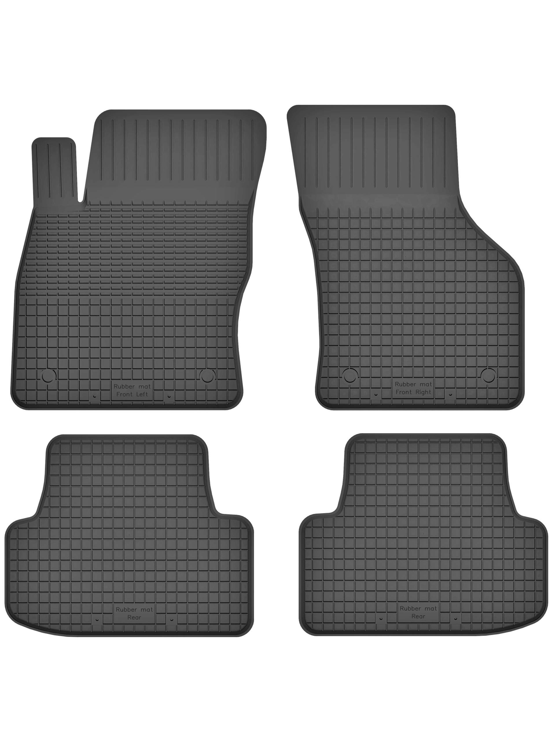 Gummimatten Fußmatten 1.5 cm Rand kompatibel mit VW Passat B8 (Bj. ab 2014) ideal angepasst 4 -Teile EIN Set von KO-RUBBERMAT