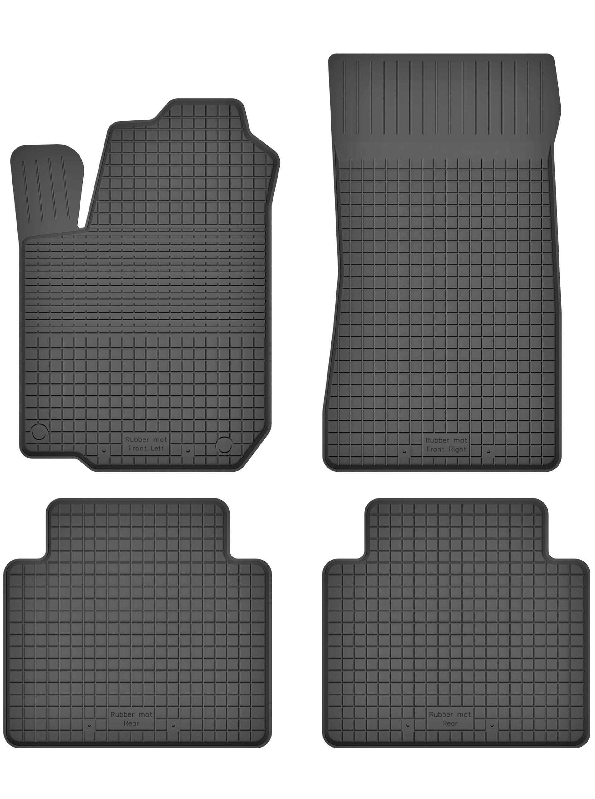 Gummimatten Fußmatten 1.5 cm Rand kompatibel mit Hyundai TERRACAN (2001-2007) ideal angepasst 4 -Teile EIN Set von KO-RUBBERMAT