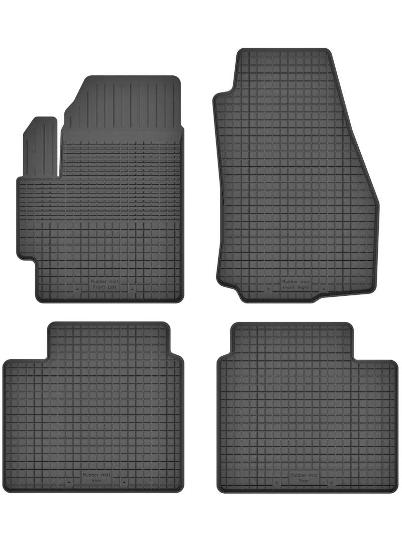 Gummimatten Fußmatten 1.5 cm Rand kompatibel mit Renault Espace IV (Bj. 2002-2014) ideal angepasst 4 -Teile EIN Set von KO-RUBBERMAT