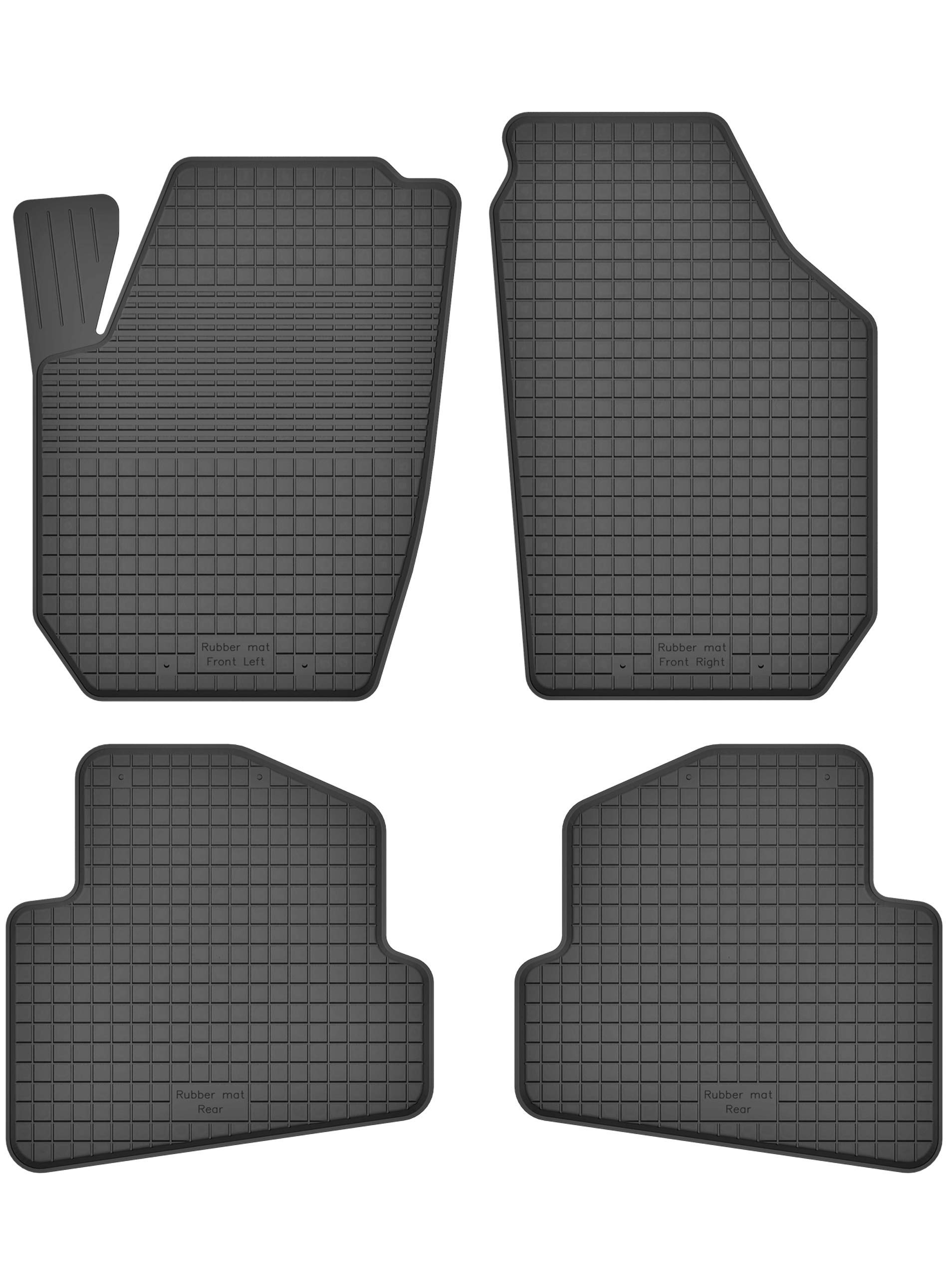 Gummimatten Fußmatten 1.5 cm Rand kompatibel mit ROOMSTER (Bj. 2006-2015) ideal angepasst 4 -Teile EIN Set von KO-RUBBERMAT