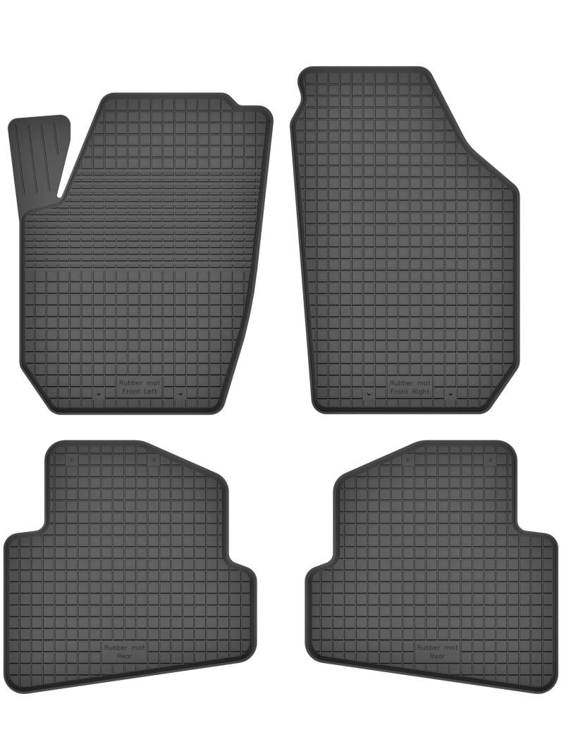 Gummimatten Fußmatten 1.5 cm Rand kompatibel mit ROOMSTER (Bj. 2006-2015) ideal angepasst 4 -Teile EIN Set von KO-RUBBERMAT