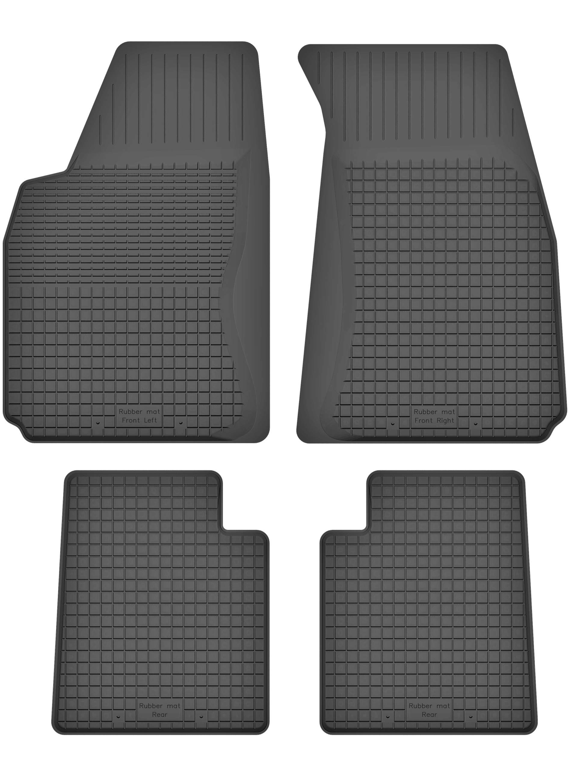 Gummimatten Fußmatten 1.5 cm Rand kompatibel mit Toyota AVENSIS I T22 (Bj. 1997-2003) ideal angepasst 4 -Teile EIN Set von KO-RUBBERMAT