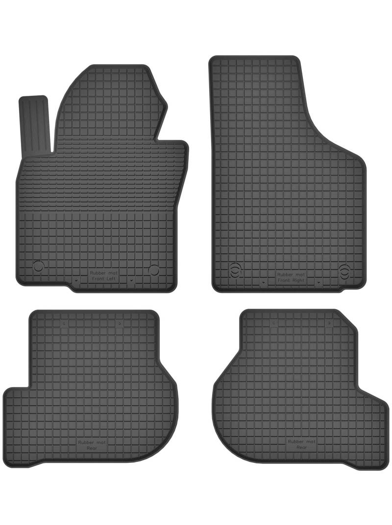 Gummimatten Fußmatten 1.5 cm Rand kompatibel mit VW EOS (Bj. 2005-2011) ideal angepasst 4 -Teile EIN Set von KO-RUBBERMAT