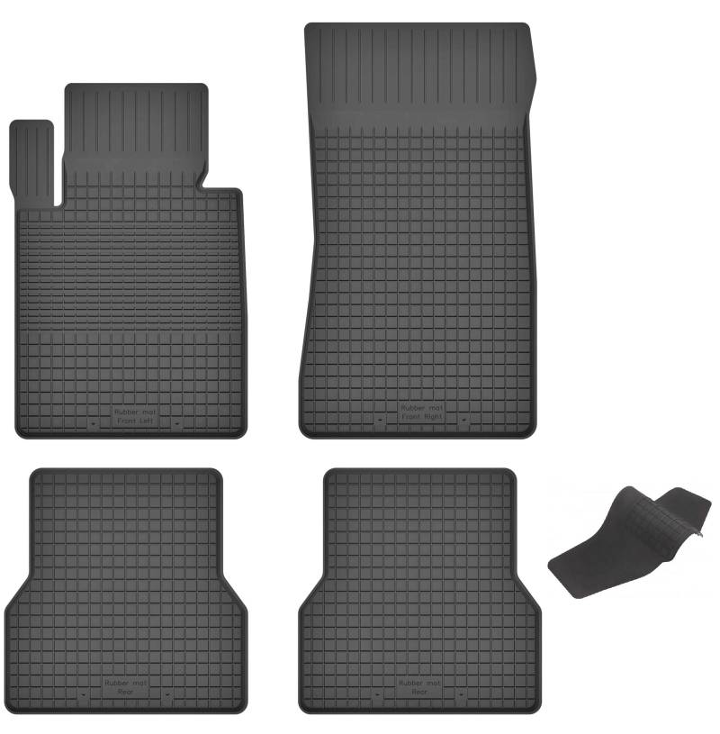 Gummimatten mit Tunnel kompatibel mit Mini ONE Cooper Cabrio PACEMAN 2004-2016 ideal angepasst 5-Teile EIN Set von KO-RUBBERMAT