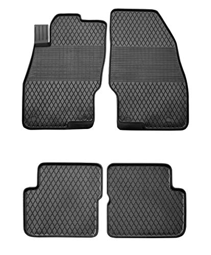 Gummimatten Fußmatten MIT HOHEM 2.5 cm Rand kompatibel mit OPEL Corsa D, E 2006-2019 ideal angepasst 4 -Teile EIN Set von KO-XGUM