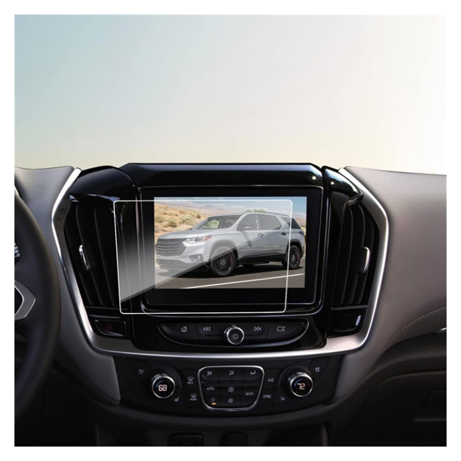 Auto Displayschutz Folie Für Chevrolet Für Traverse 2018 2019 2020 2021 2022 2023 8 Zoll 7 Zoll Auto GPS Navigation Gehärtetem Glas Bildschirm Film Protector(8INCH GPS) von KOEHXJ