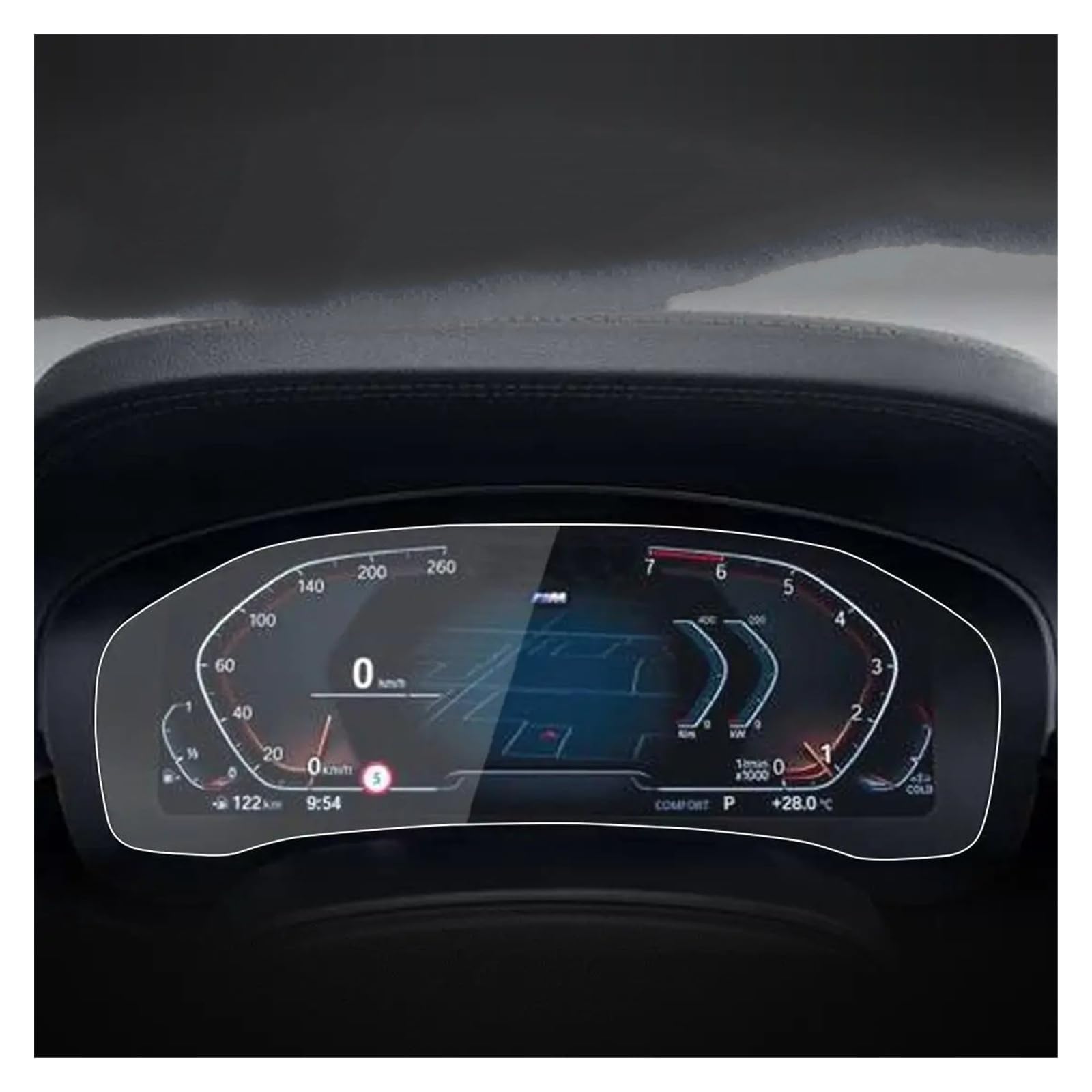 Auto Displayschutz Folie Für G30 Für G31 Serie 5 2021 2022 Displayschutzfolie Aus Gehärtetem Glas Auto-GPS Auto-Innenausstattung(Instrument A) von KOEHXJ