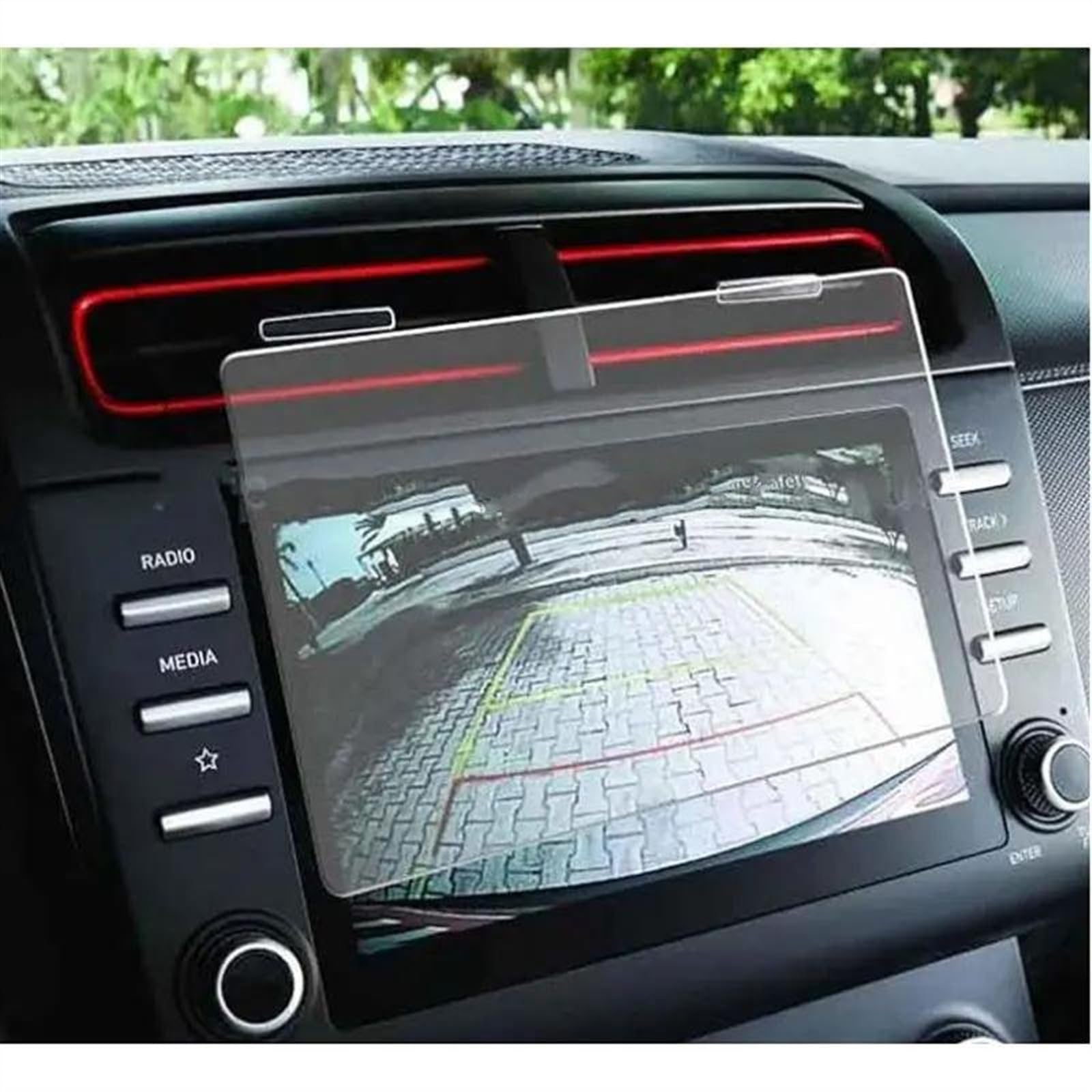 Auto Displayschutz Folie Für Hyundai Für Creta 2021 2022 Auto Infotainment GPS Radio Navigation Innen Displayschutzfolie Aus Gehärtetem Glas(8 inch) von KOEHXJ