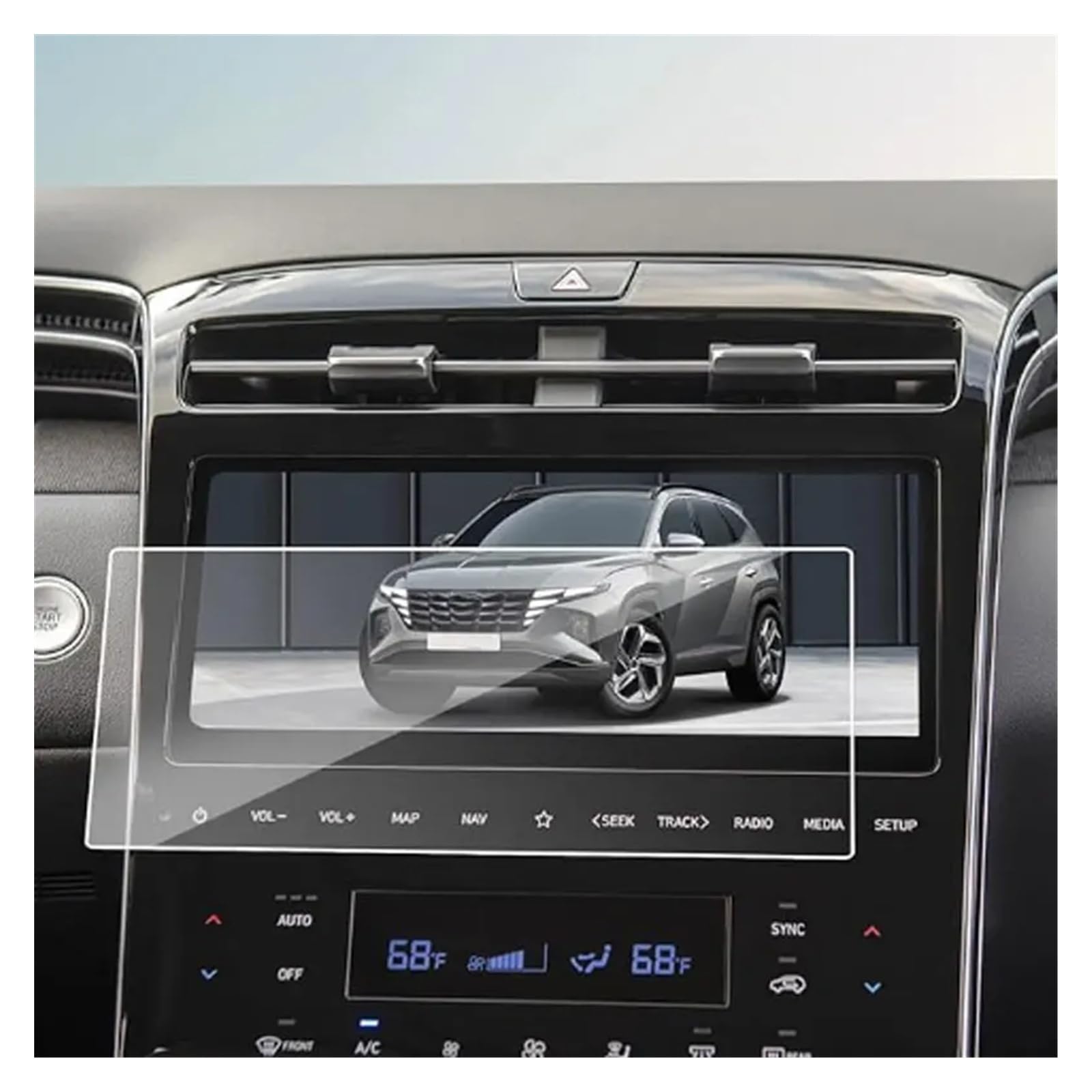 Auto Displayschutz Folie Für Hyundai Für Tucson Für NX4 2022 2023 10,25 Zoll 2 Stück PET-Schutzfolie LCD-GPS-Navigation Touchscreen-Schutzfolie von KOEHXJ