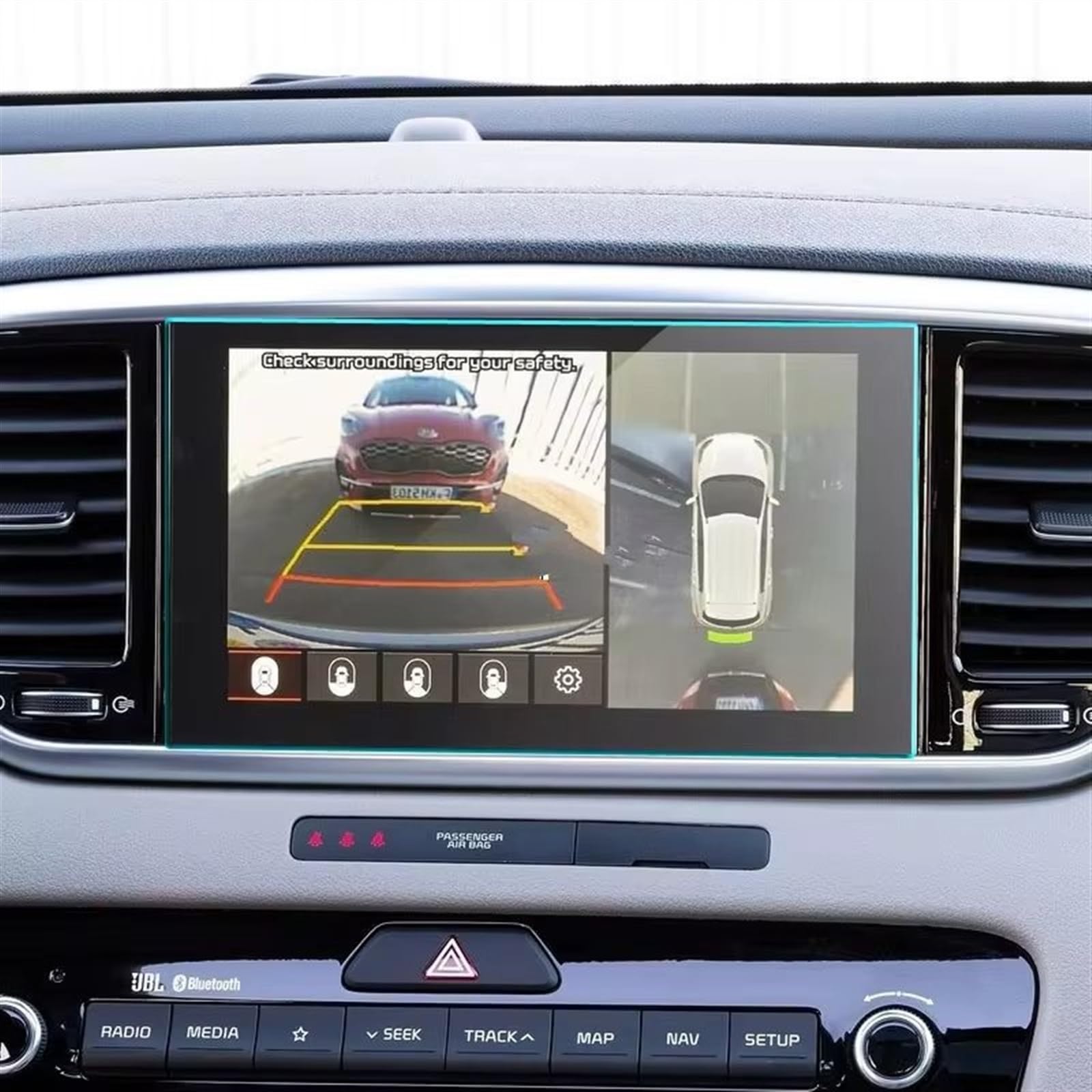 Auto Displayschutz Folie Für Kia Für Sportage 4 2016 2017 2018 2019 2020 Zubehör Aufkleber LCD Auto GPS Navigation Bildschirm Gehärtetem Film(176x99m) von KOEHXJ