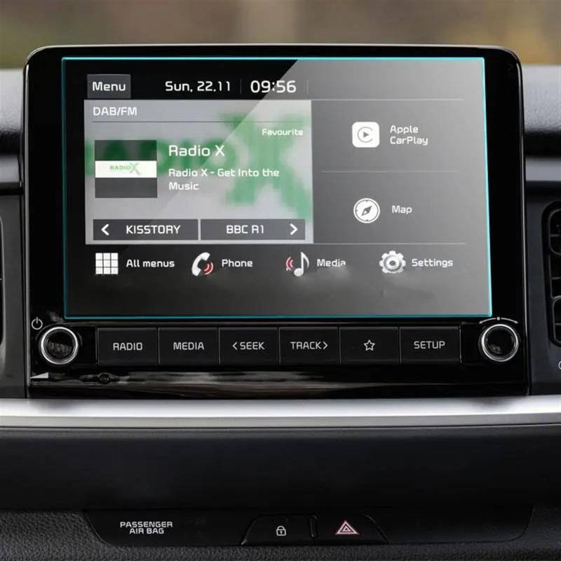 Auto Displayschutz Folie Für Kia Für Stonic 2021 2022 8 Zoll Autoradio GPS Navigation Infotainmentsystem Film Gehärtetes Glas Displayschutz von KOEHXJ