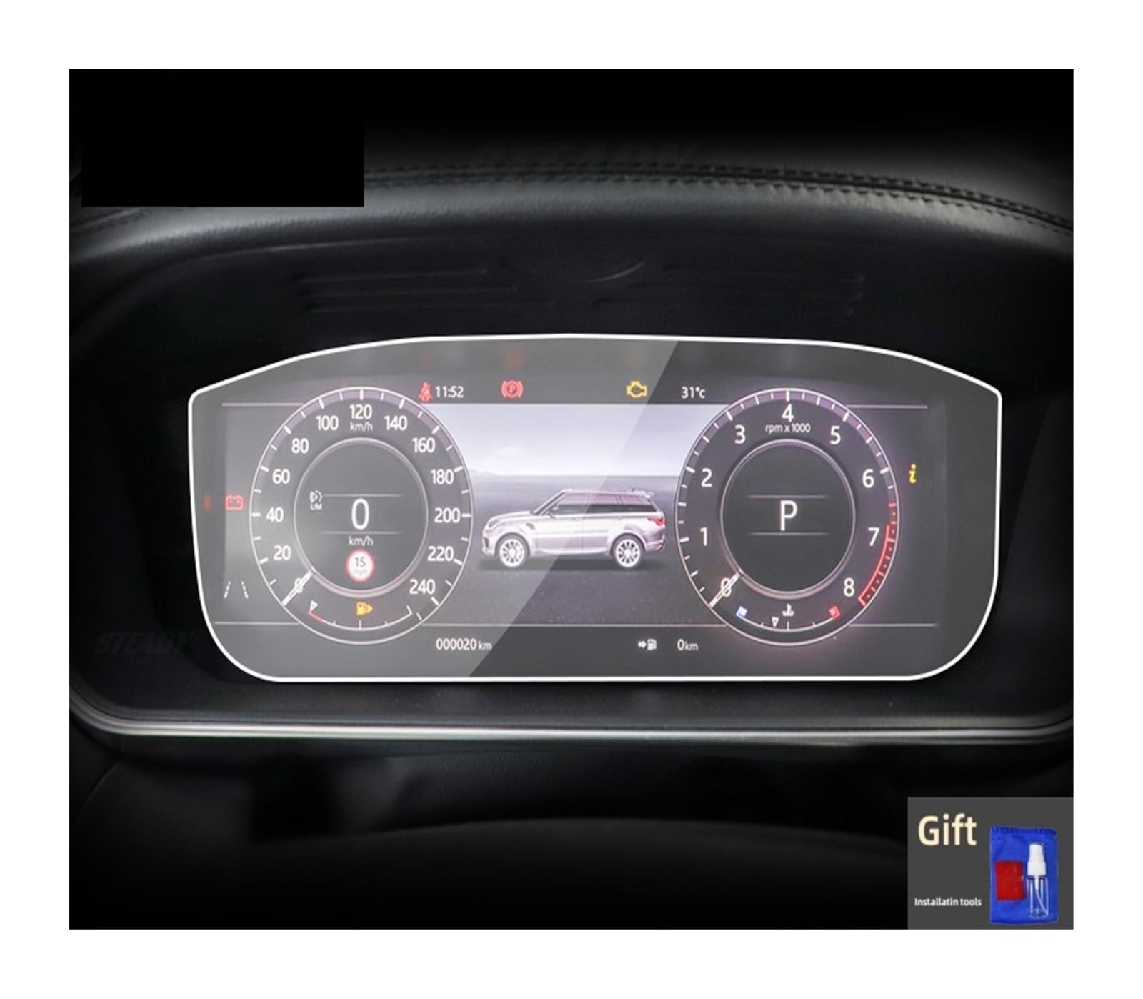 Auto Displayschutz Folie Für Land Für Range Für Rover Für Velar 2017 2018 2019 2020 2021 2022 2023 Auto-GPS-Navigationsschutzfolie LCD-Bildschirmschutz(Style A) von KOEHXJ